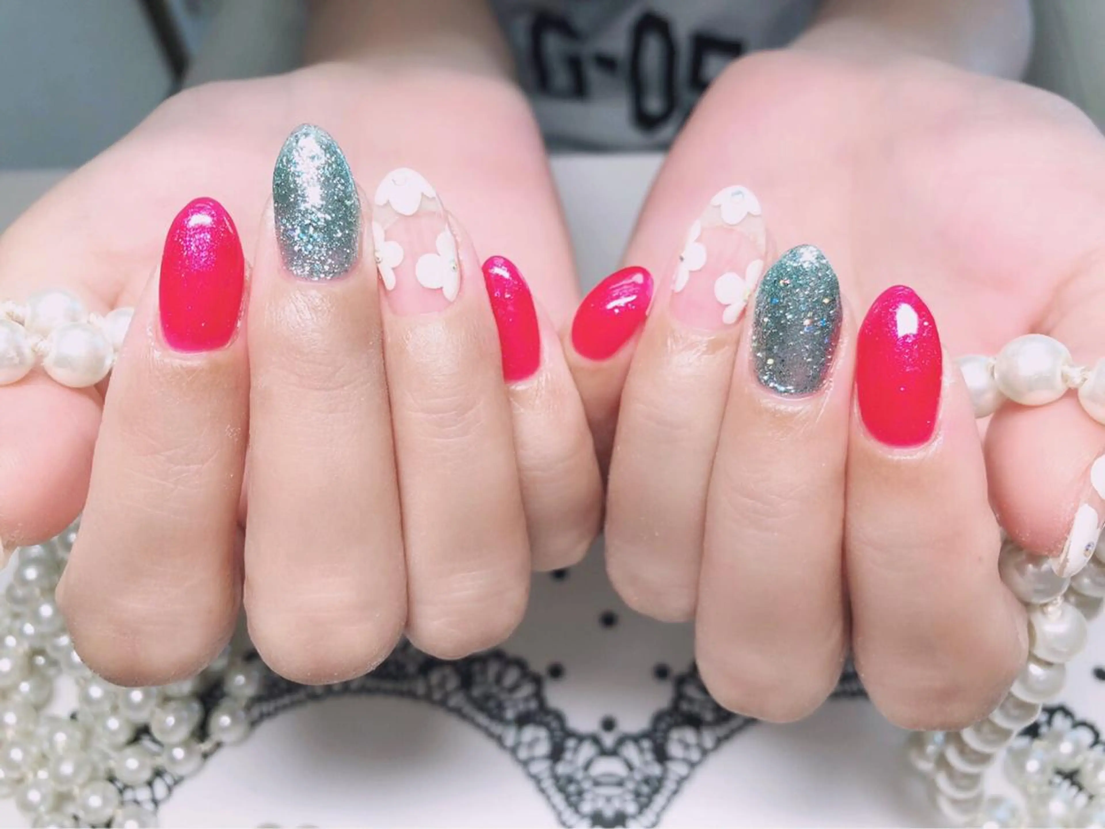 ネイル ハンドネイル マジック ミラーのネイルデザイン