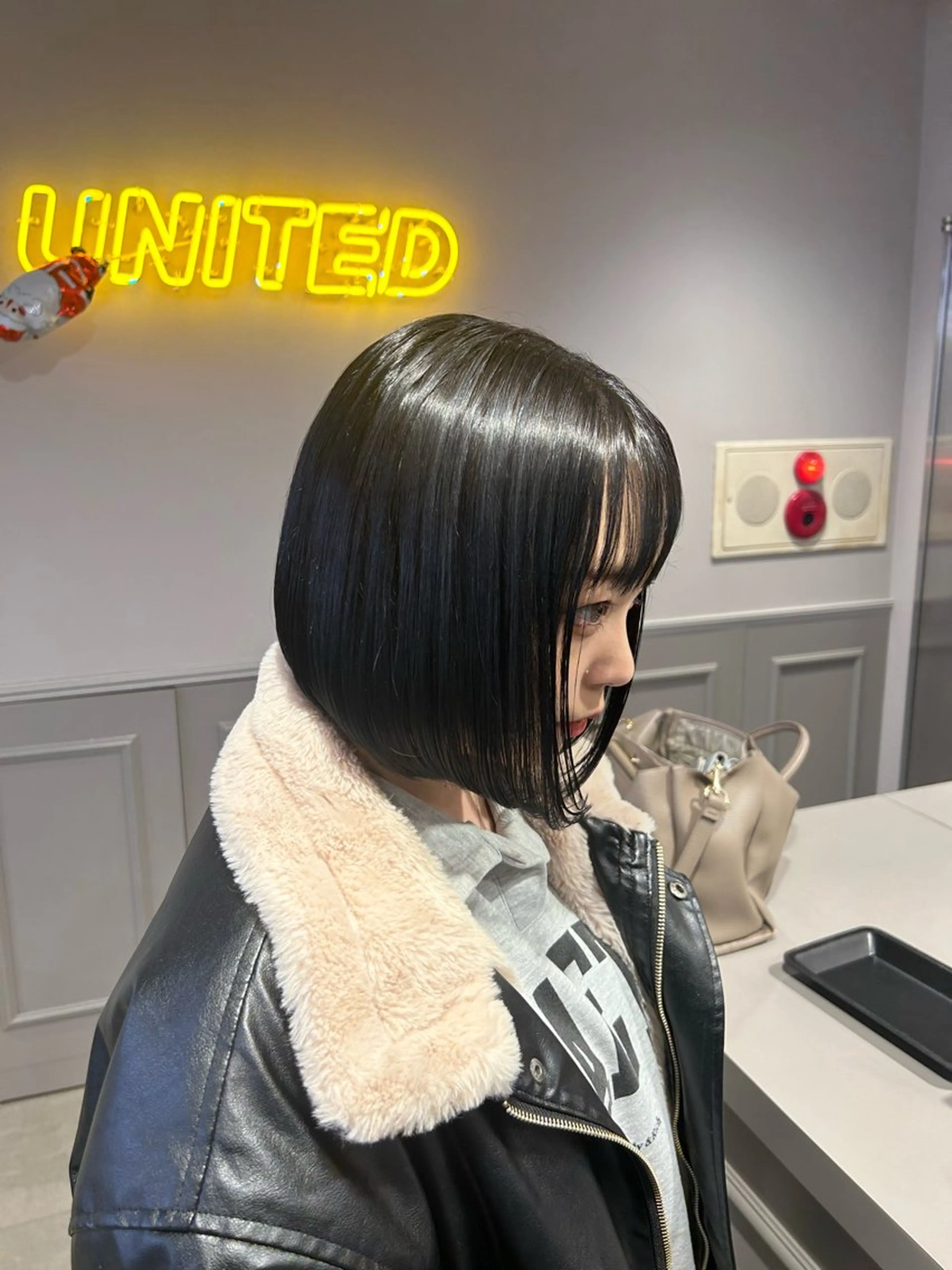 ミディアム カラー パーマ ヘアアレンジ メンズ キッズ ブリーチなしカラー/ ブラウン/レイヤーのヘアスタイル