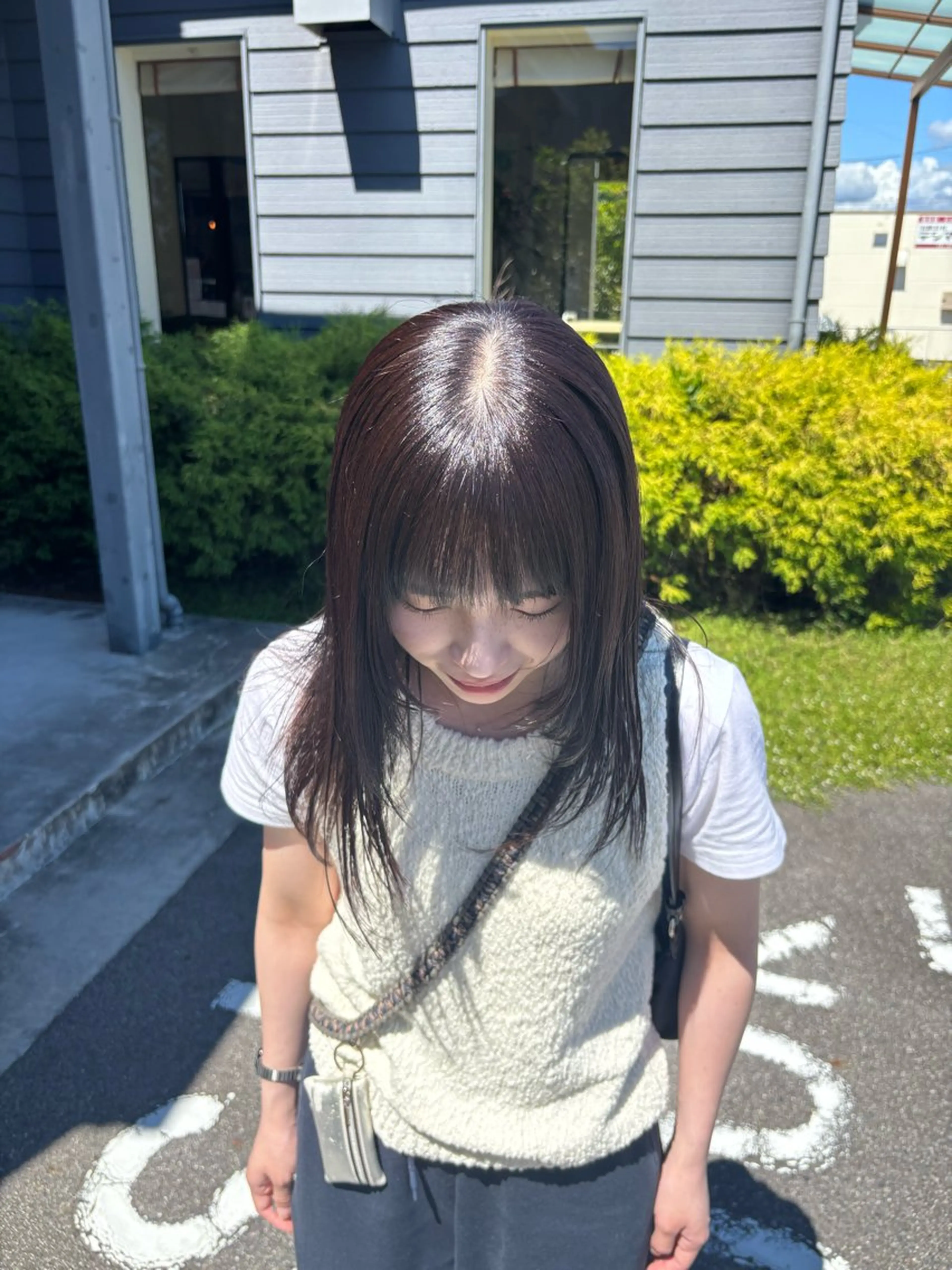 ロング カラー 艶カラー／髪質改善ス トレート／羽菜のヘアスタイル