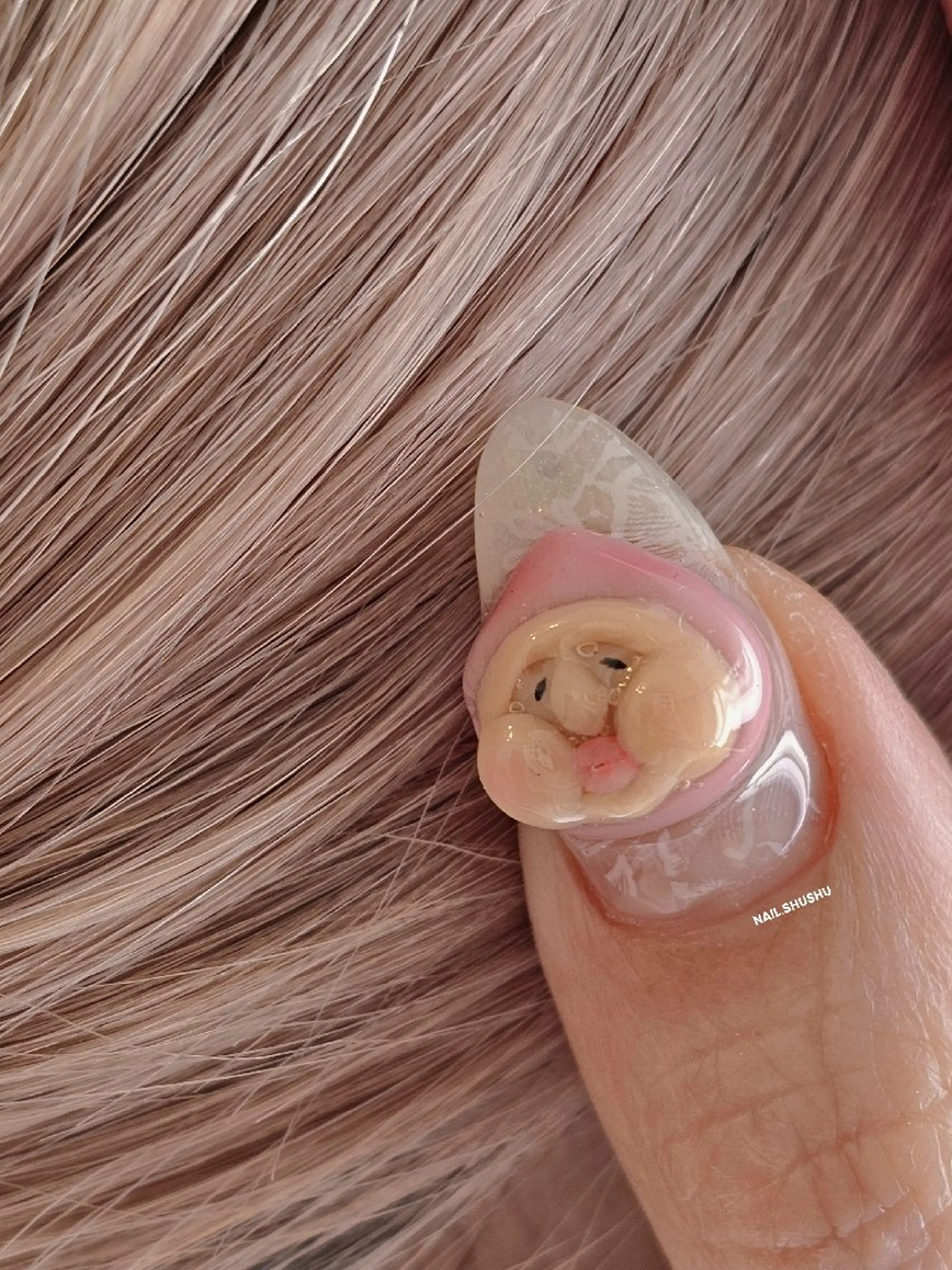 ネイル ハンドネイル 3dパーツ/流行り 👧shushu❤️のネイルデザイン