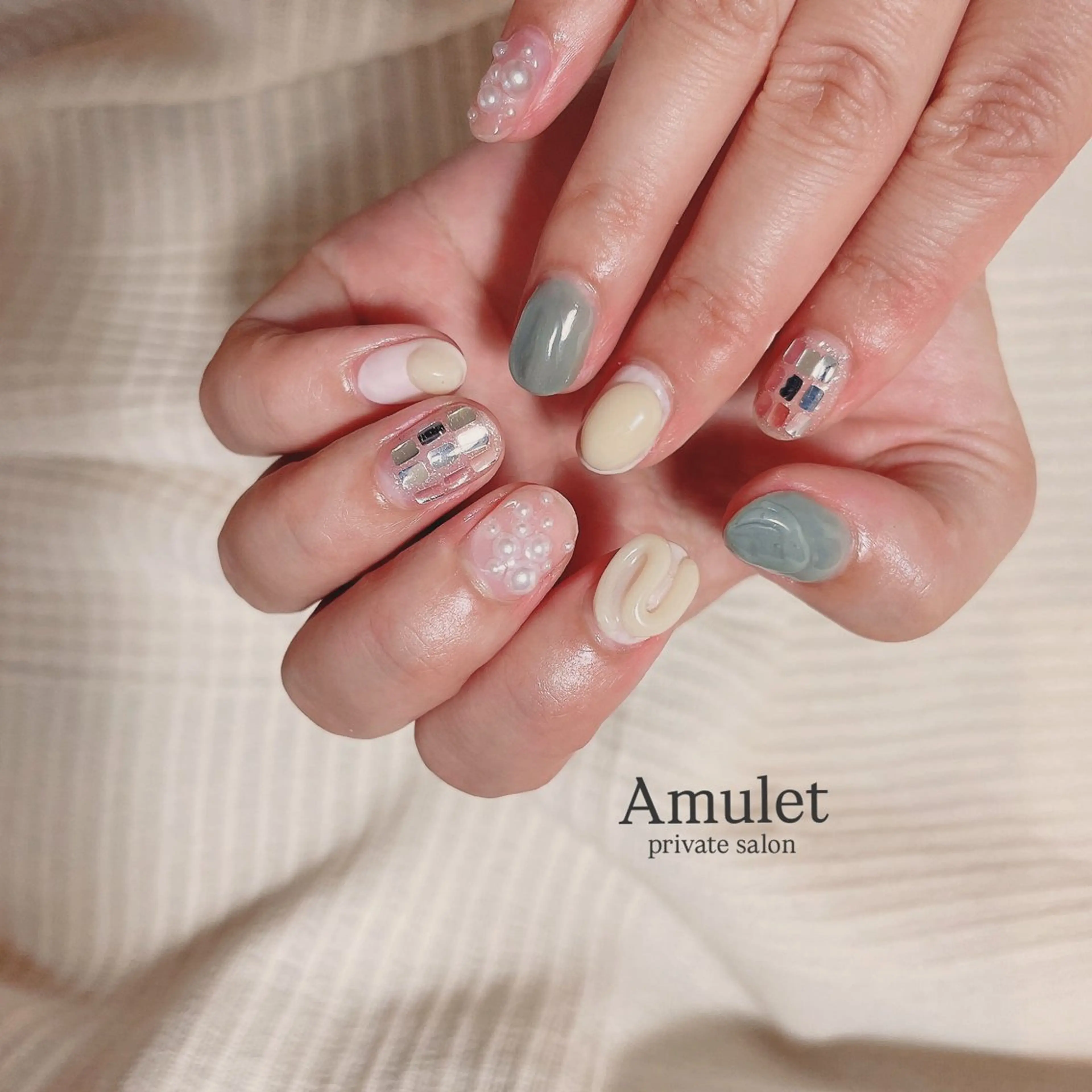ネイル ハンドネイル Amulet 齊藤のネイルデザイン