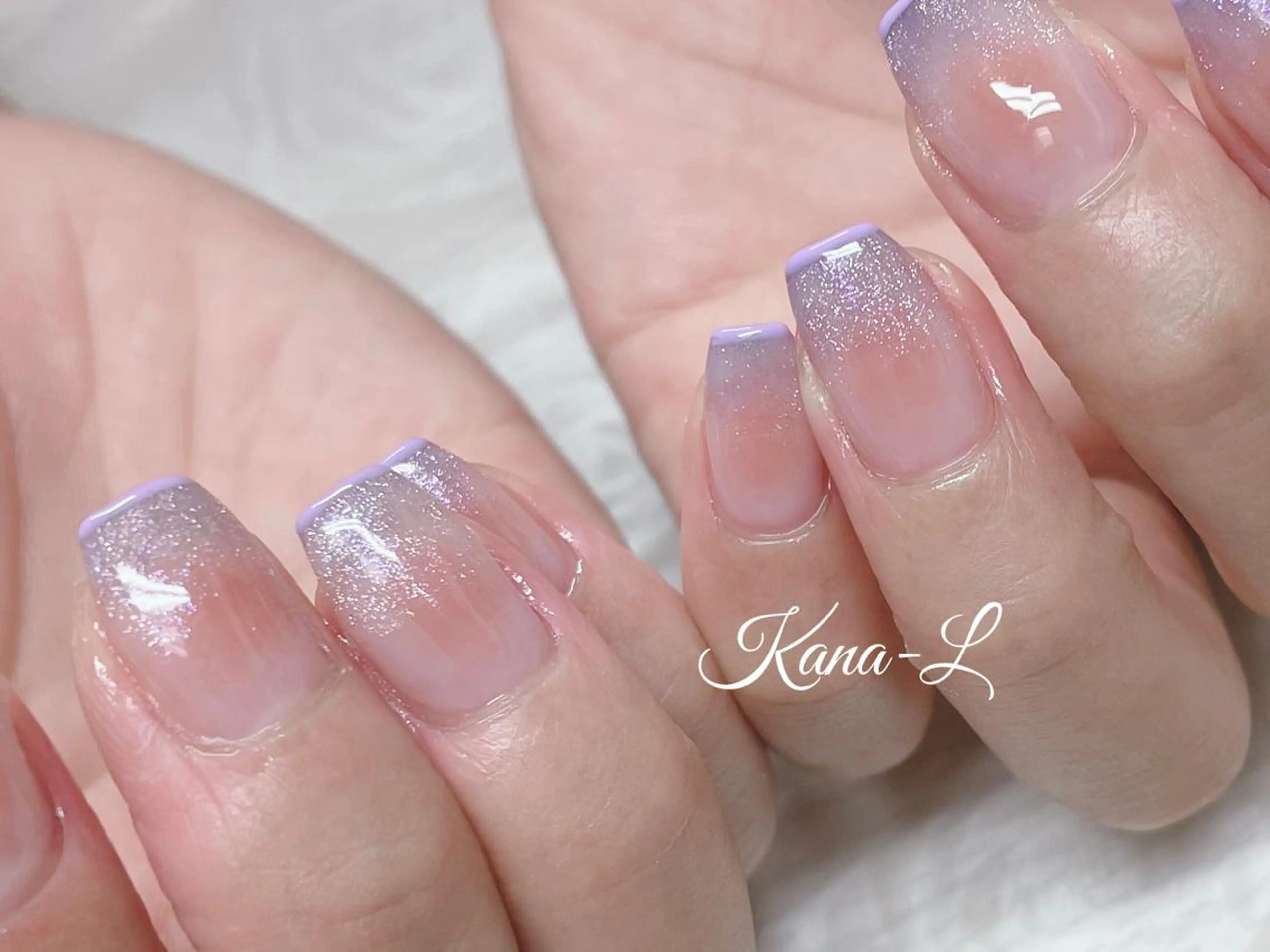 カラー ネイル グラデーションカラー チークネイル フレンチネイル ジェルネイル グラデーション 芦辺 香奈のネイルデザイン