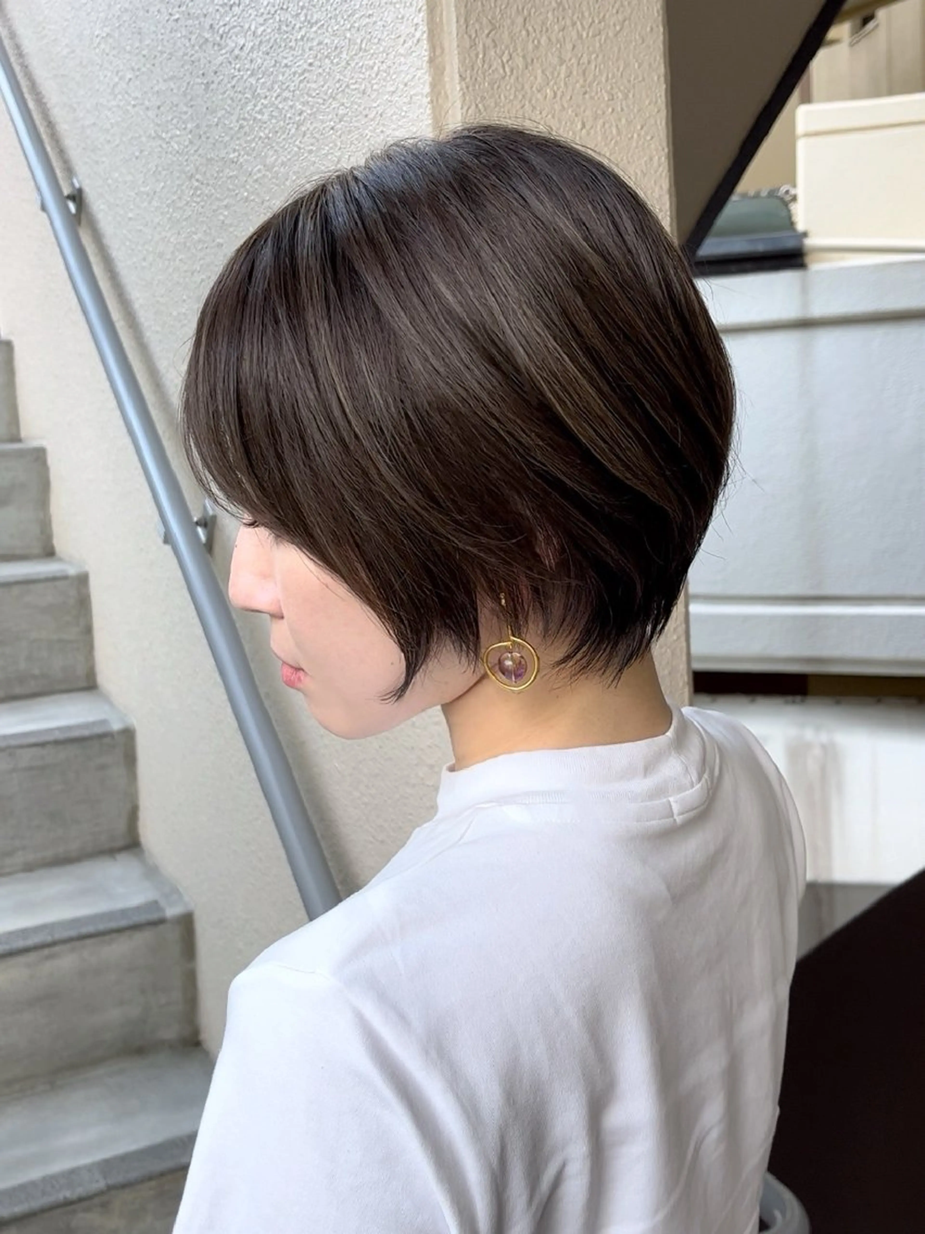 ショート ハイライト ショートヘア 岩尾 萌々子のヘアスタイル