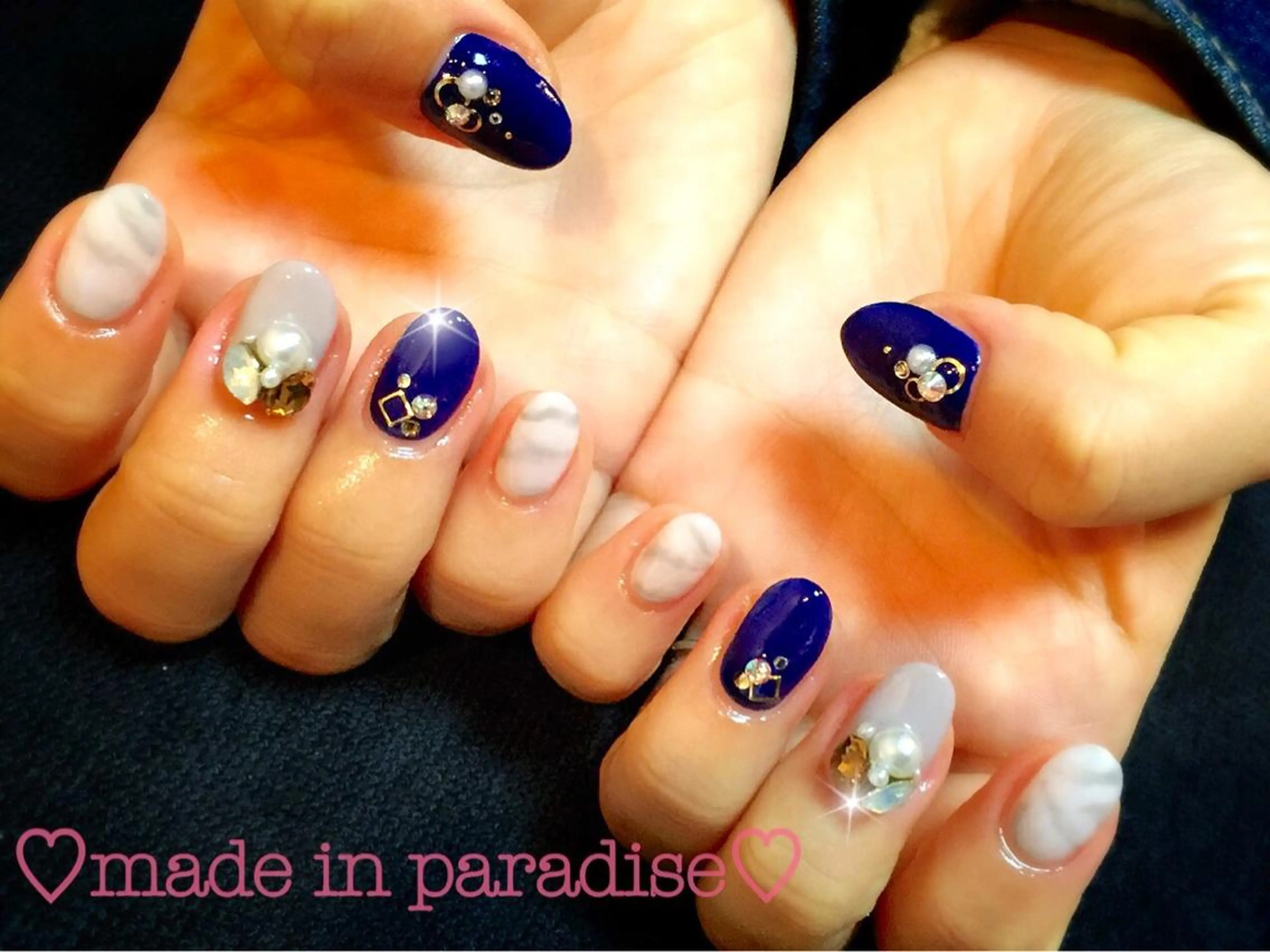 ネイル 大理石ネイル(マーブル) うるま市サロン Yuko Izawaのネイルデザイン