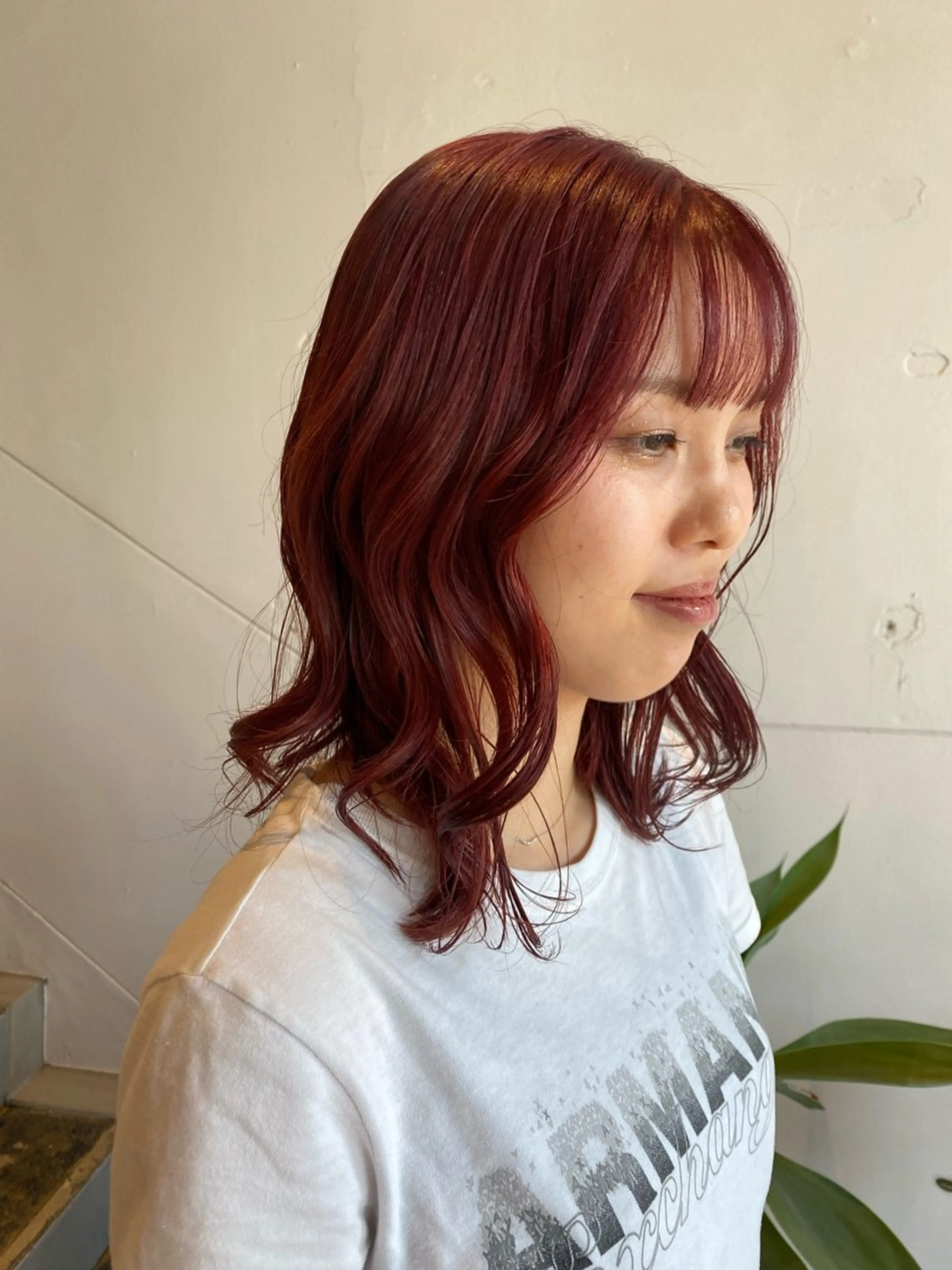 ミディアム カラー カット ヘアカラー レイヤーカット/ ダブルカラーサクライのヘアスタイル