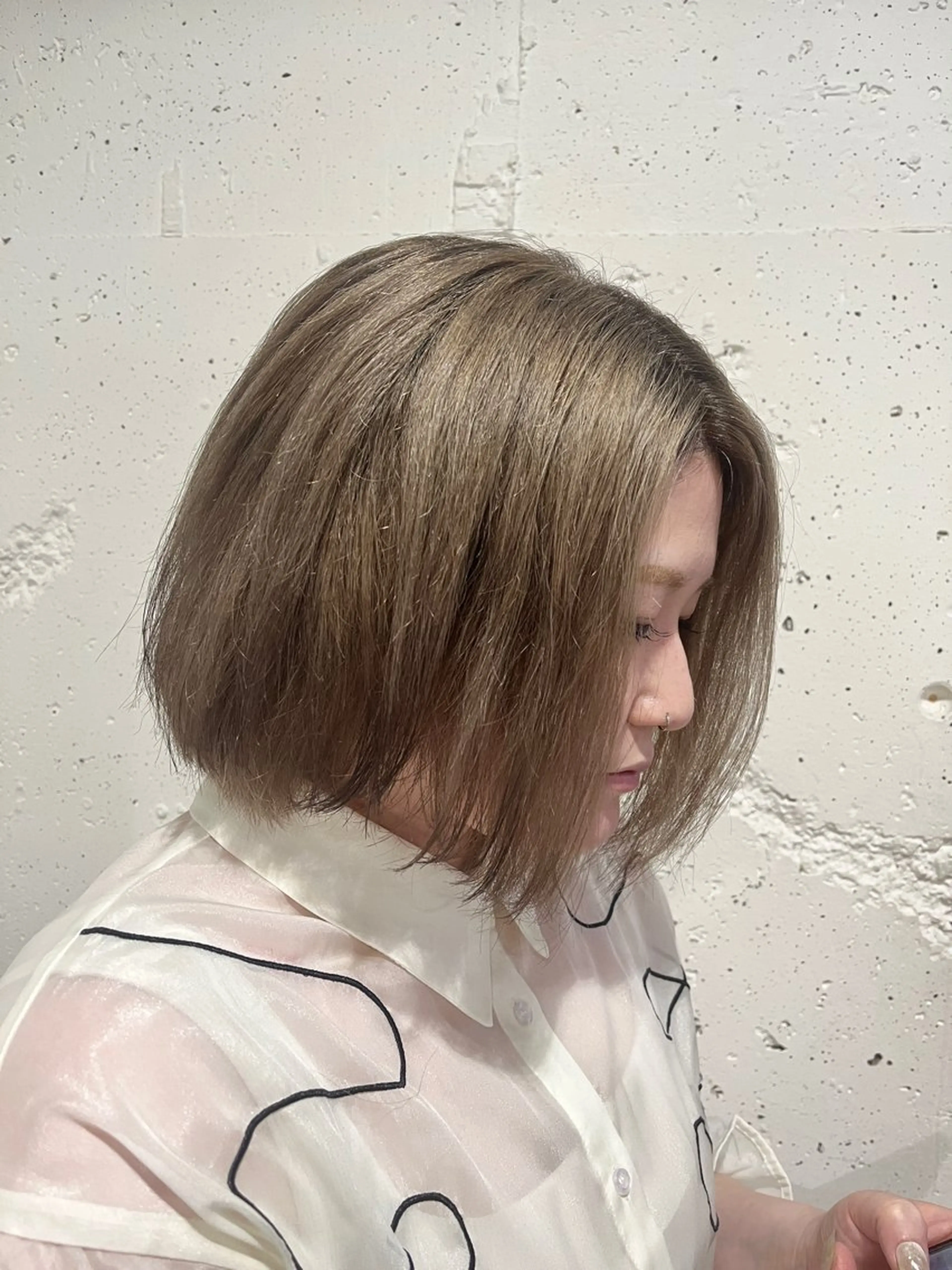 ミディアム カラー ブリーチ デザインカラー 中居 蒼士のヘアスタイル