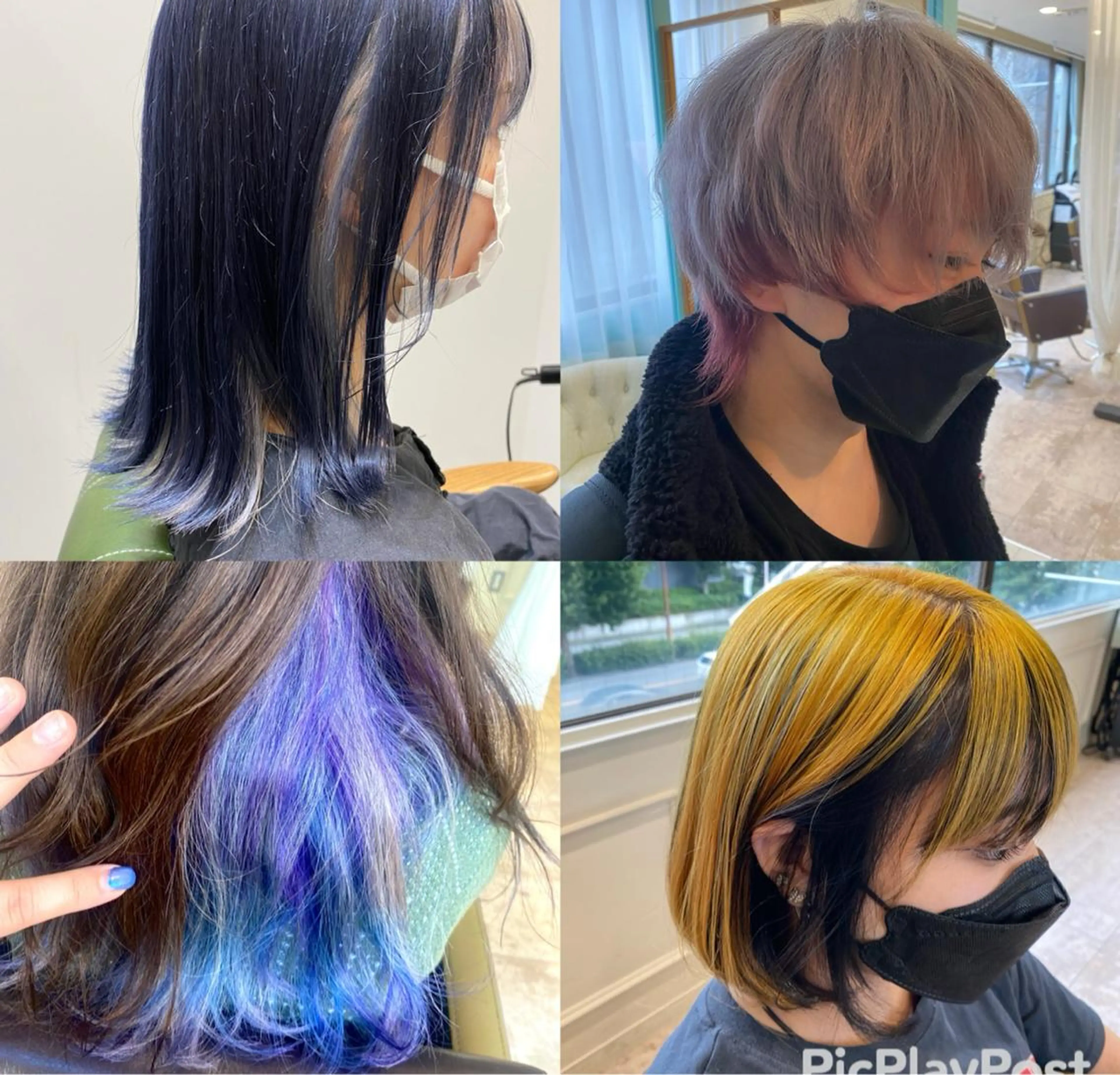 セミロング カット ヘアカラー トリートメント 派手髪系🦄美容師 chikaのヘアスタイル