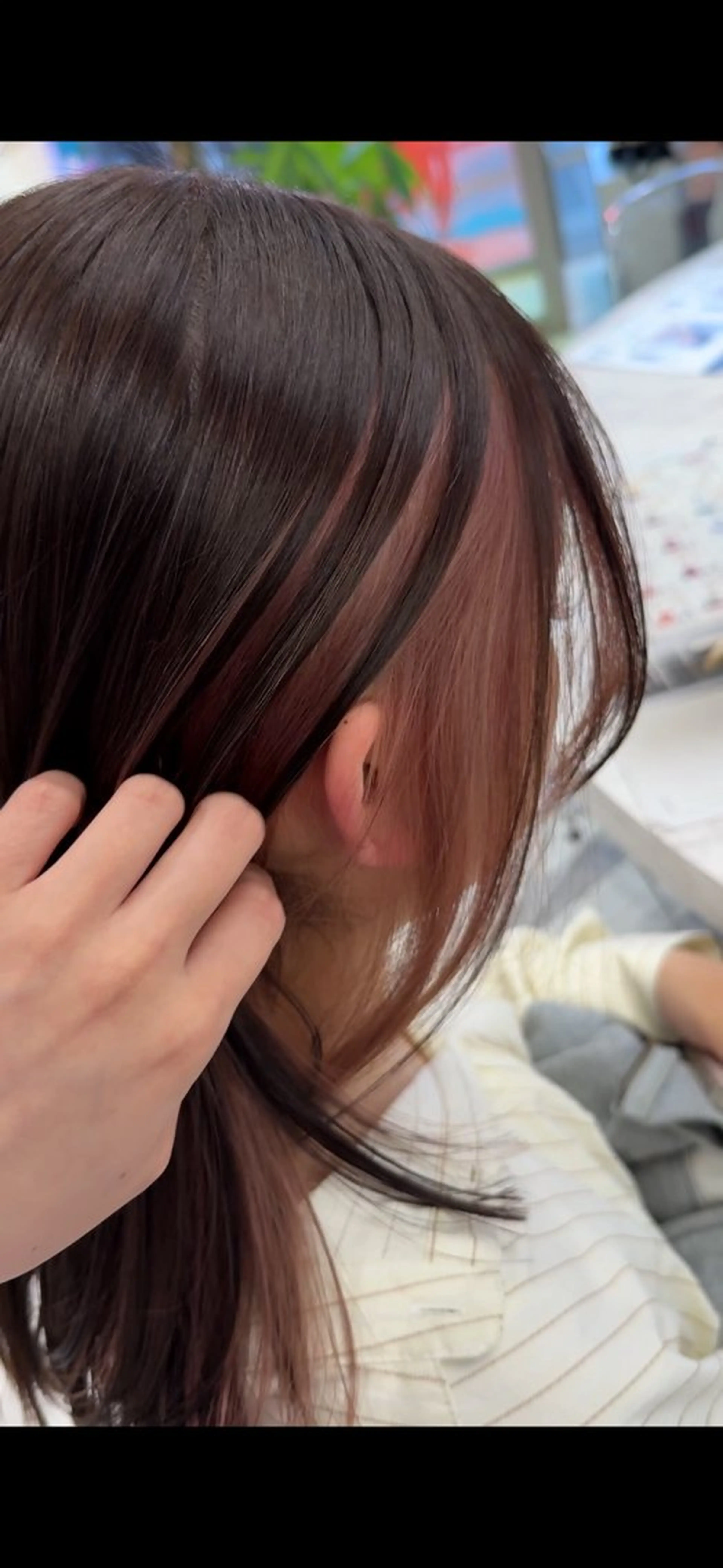 カラー ブリーチ ケアブリーチ デザインカラー ダブルカラー イヤリングカラー 酸性ストレート /ハイトーン/つばさのヘアスタイル