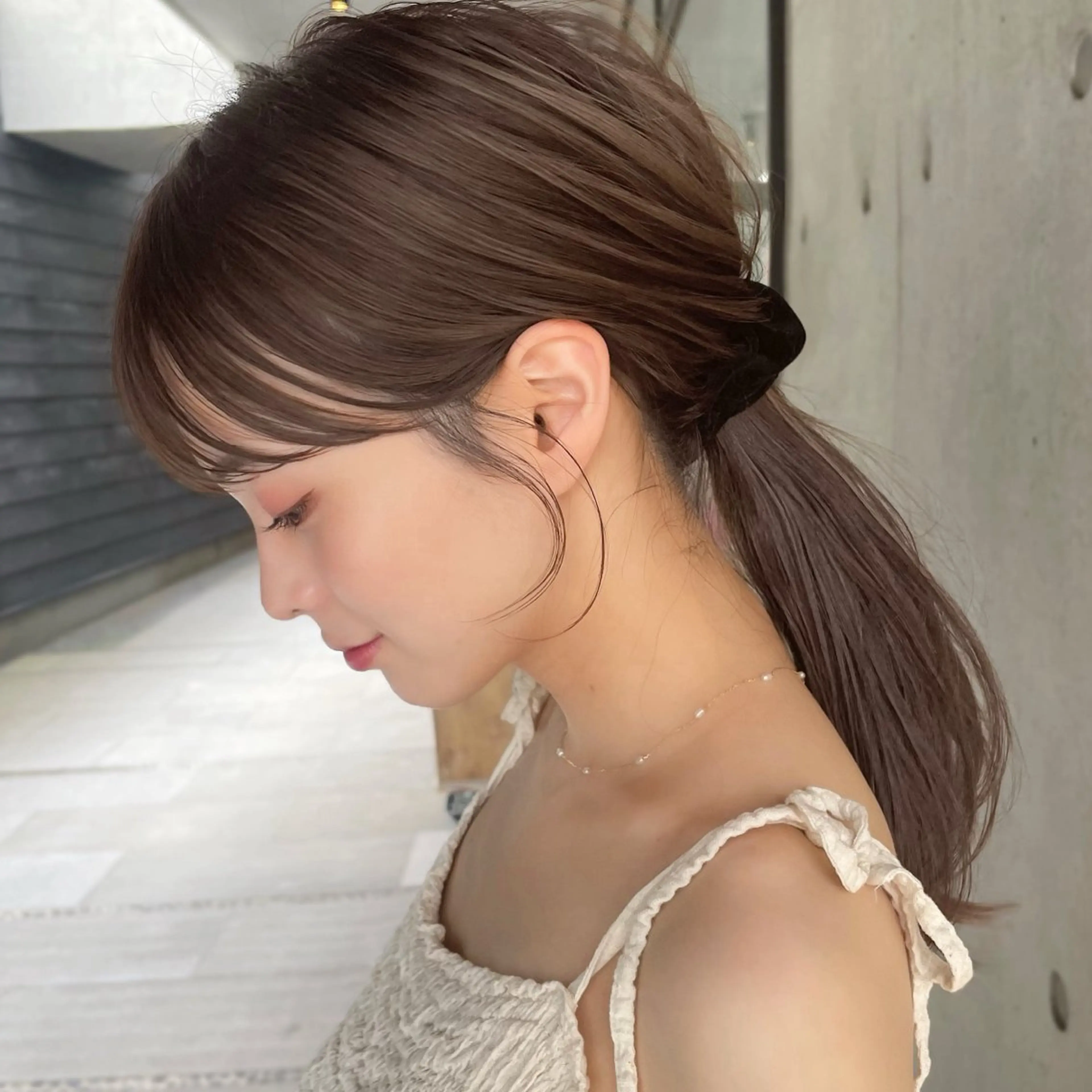 ミディアム カラー ヘアアレンジ 【柔らか透明感✨/ 似合せ前髪】大石葉月のヘアスタイル