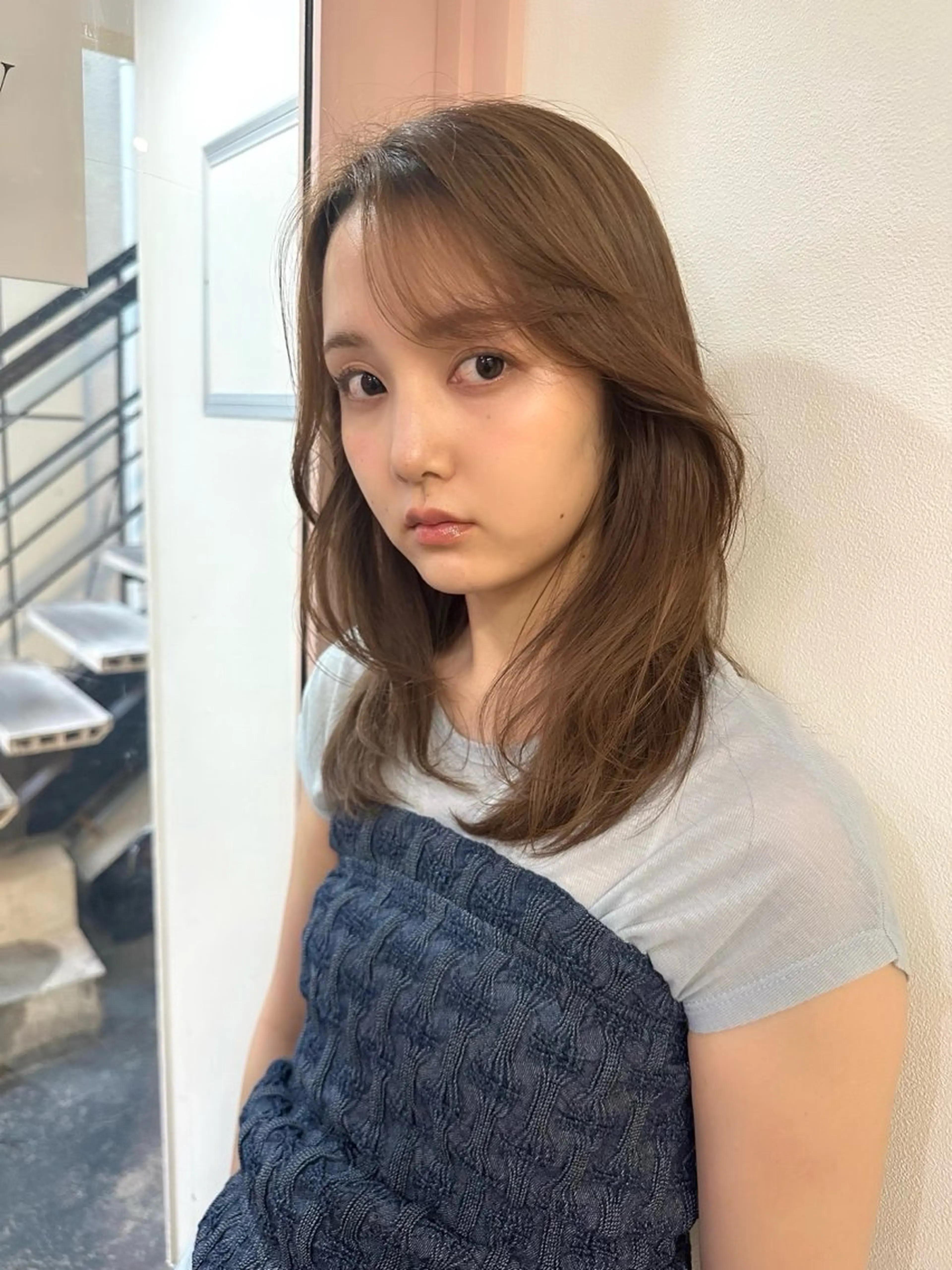 カラー アッシュ アッシュブラウン ブラウンカラー カラーモデル募集/ 森本明花のヘアスタイル