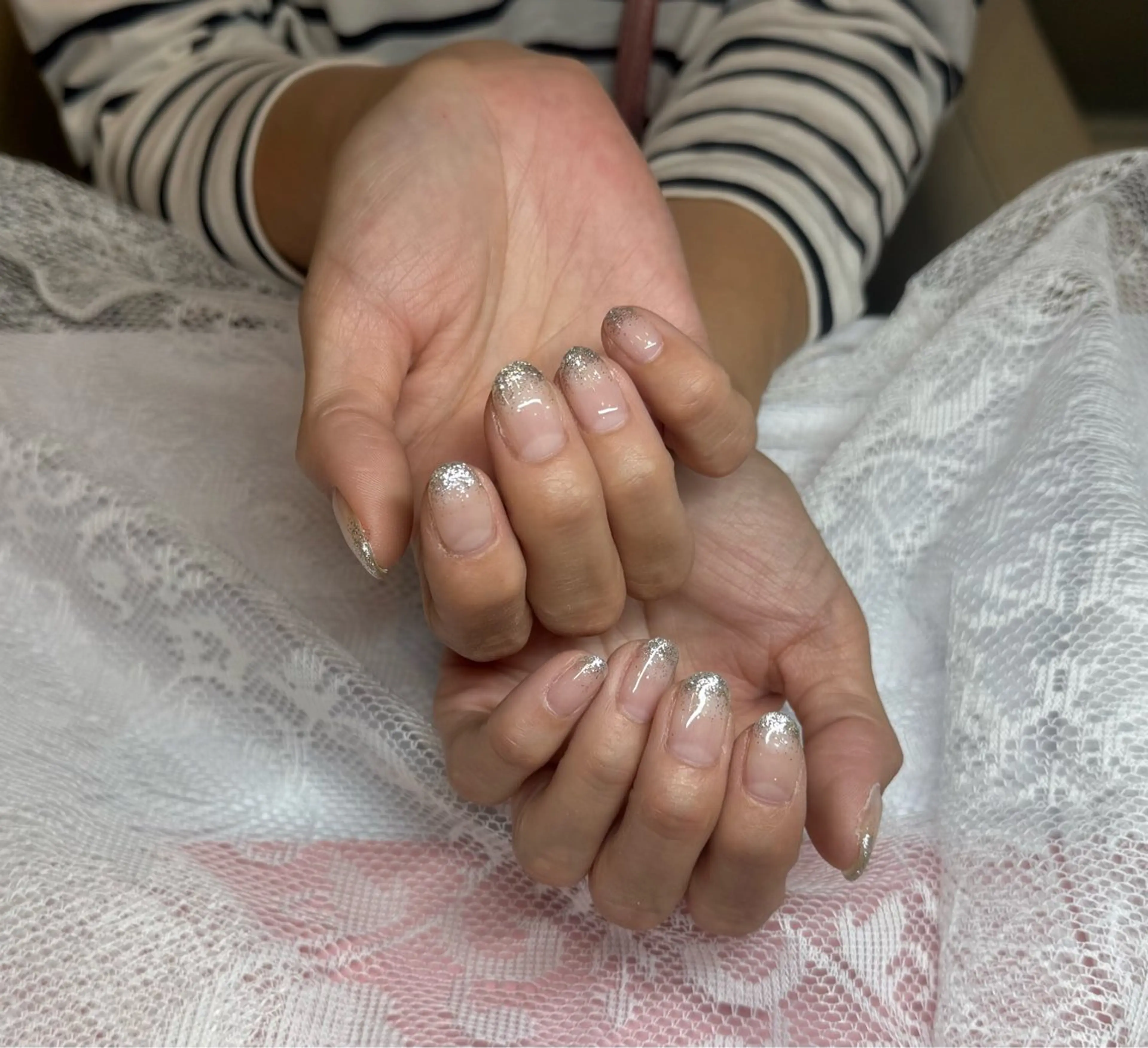 ネイル ラメ(グリッター) ラメグラデーション ハンドネイル 大森 和愛のネイルデザイン