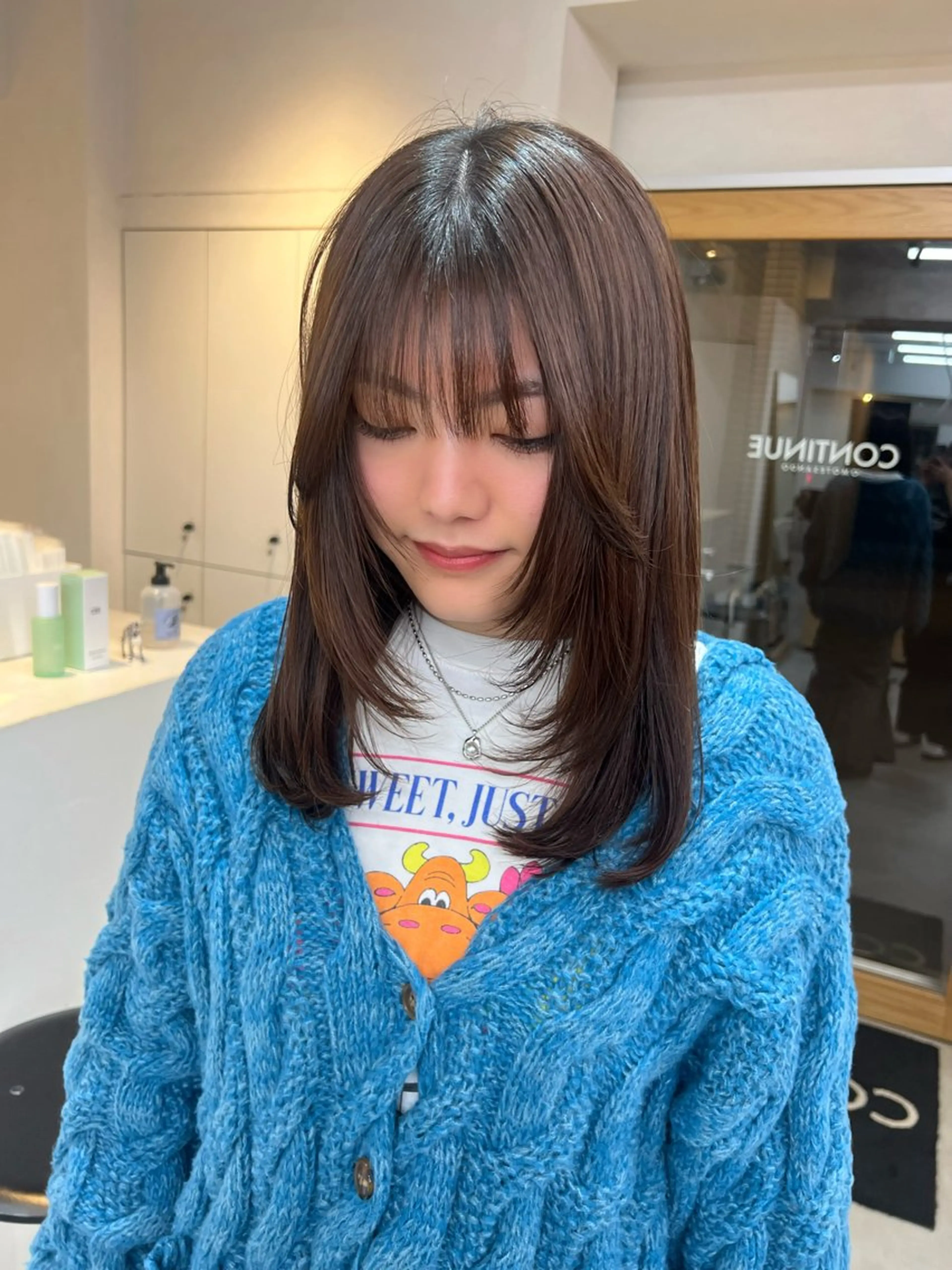 セミロング カット トリートメント 表参道/kozue/ 艶髪/髪質改善のヘアスタイル