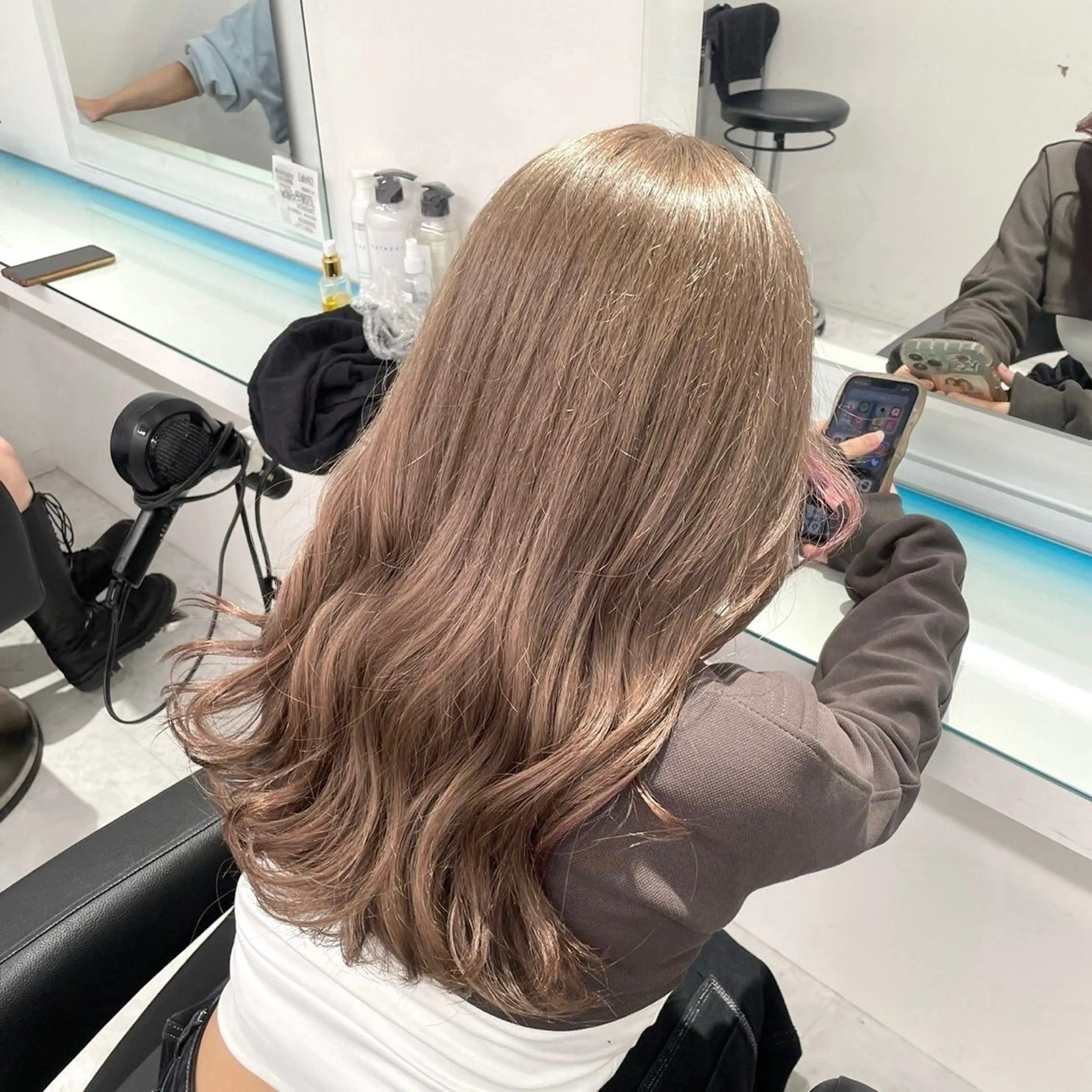 カラー ベージュ・ラベンダー カラー🎀りりのヘアスタイル