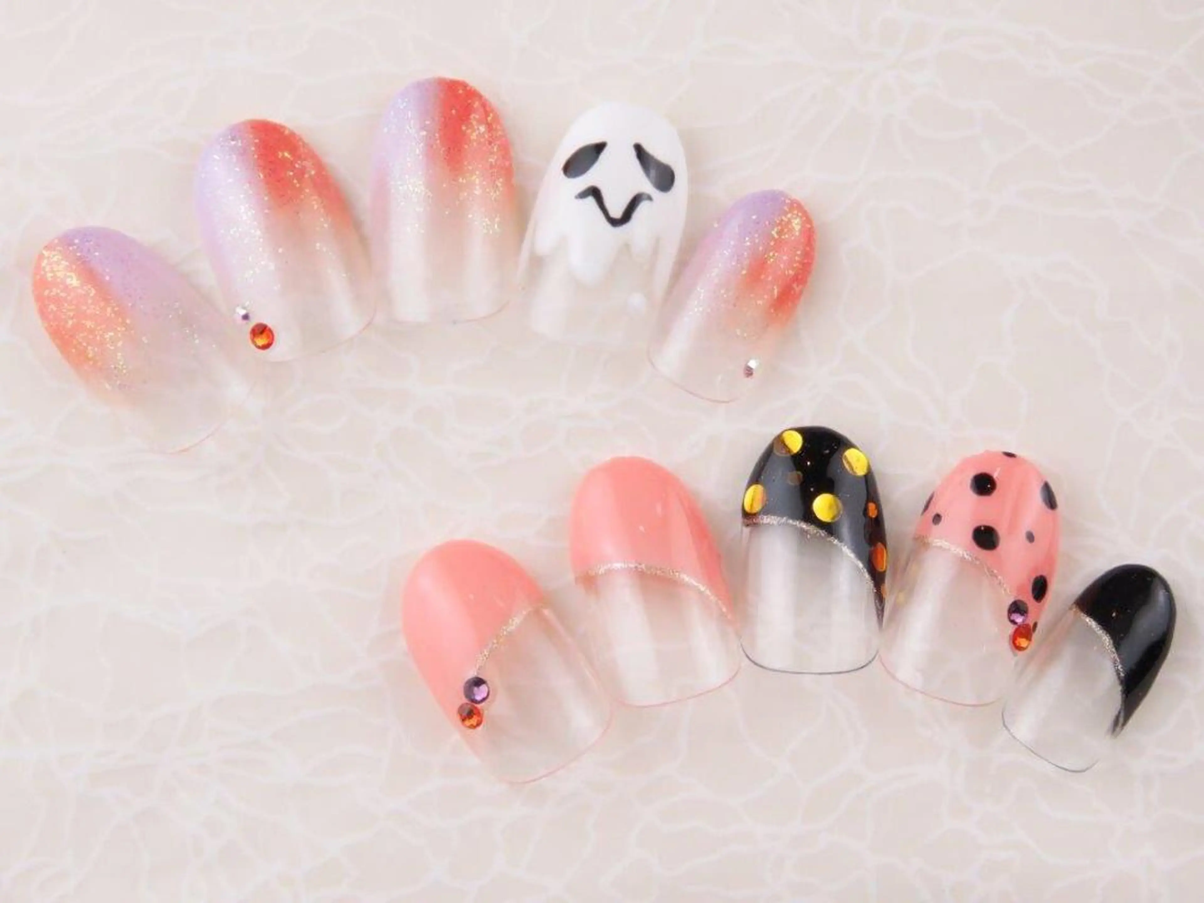 ネイル ハロウィン シンプルネイル パラジェル lira nailのネイルデザイン