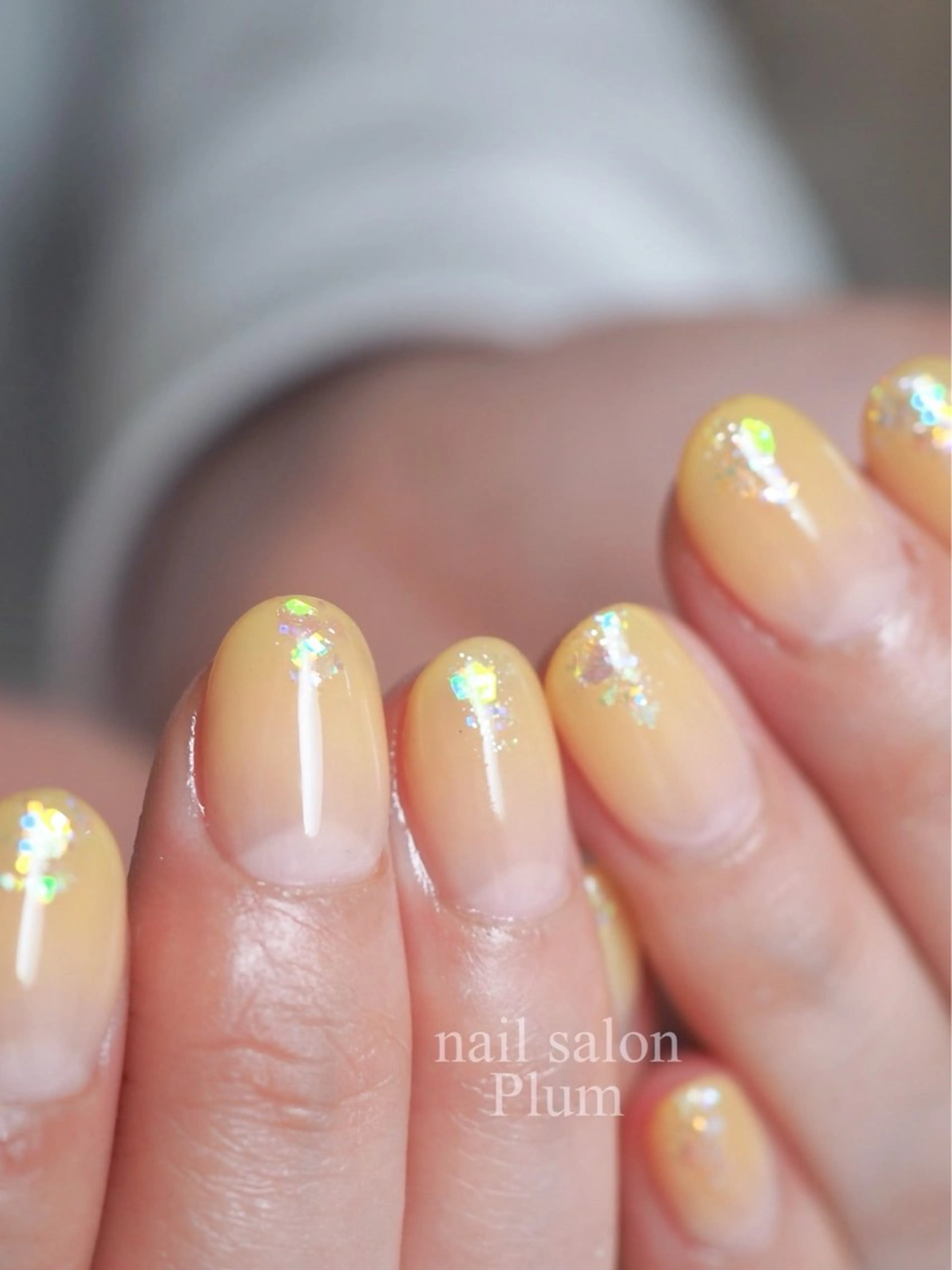 ネイル グラデーション ラメ(グリッター) Plum Kanaのネイルデザイン