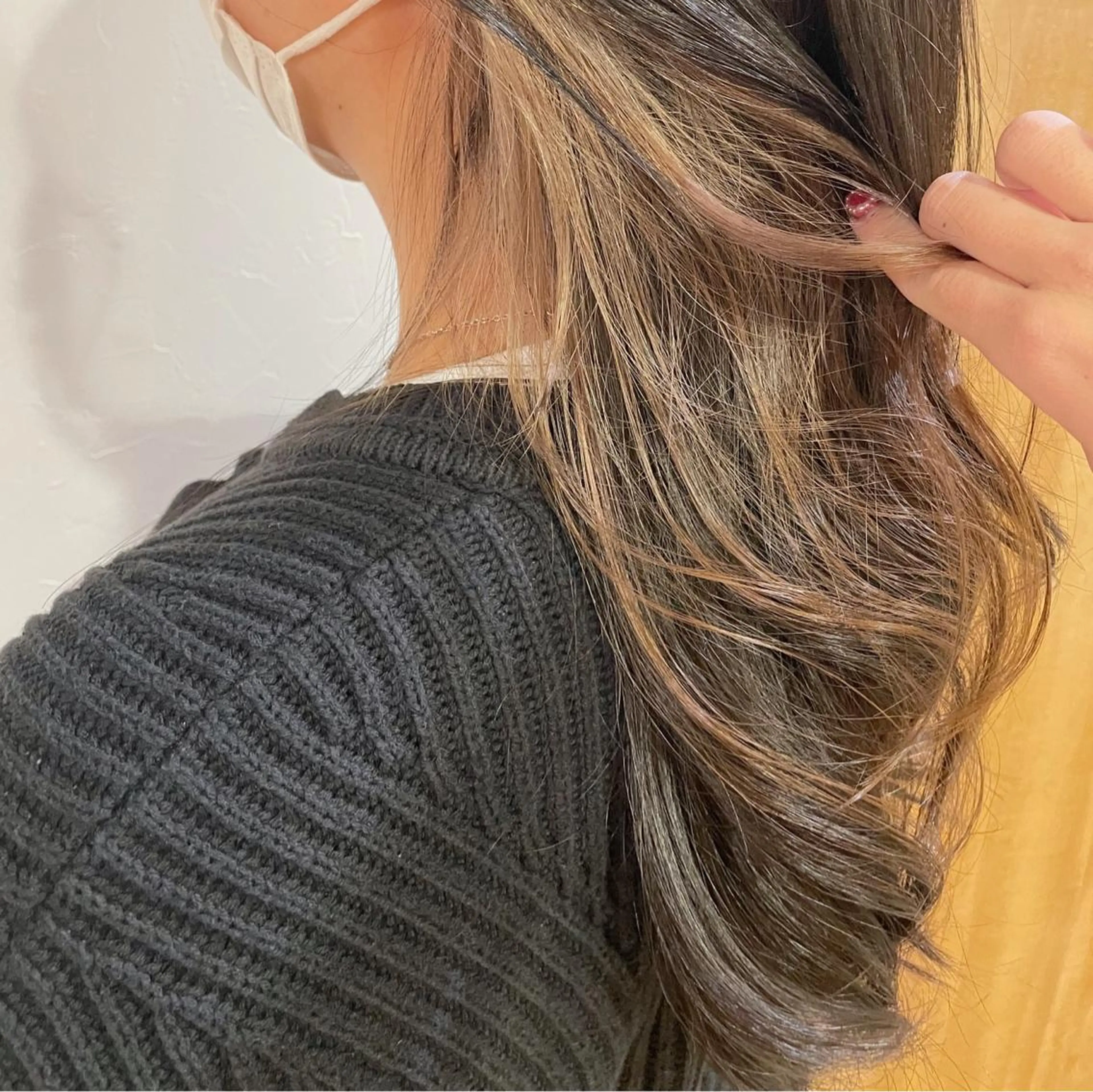 セミロング カラー ヘアアレンジ ブリーチ ハイトーンカラー なつき/艶ピンク/ girly hairのヘアスタイル