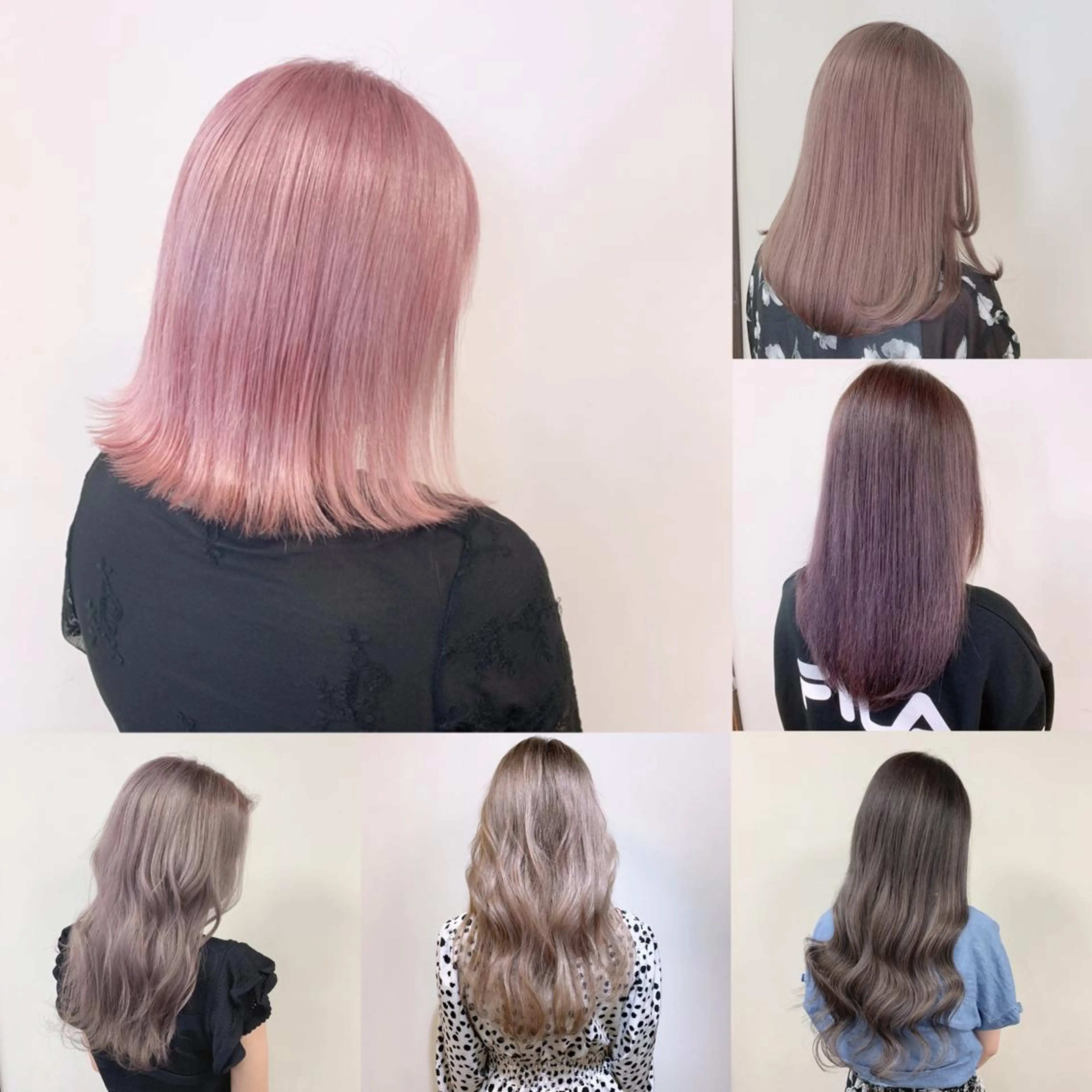 セミロング カラー ヘアカラー 渋谷🤍ハイトーン、 エクステ🤍アミルのヘアスタイル