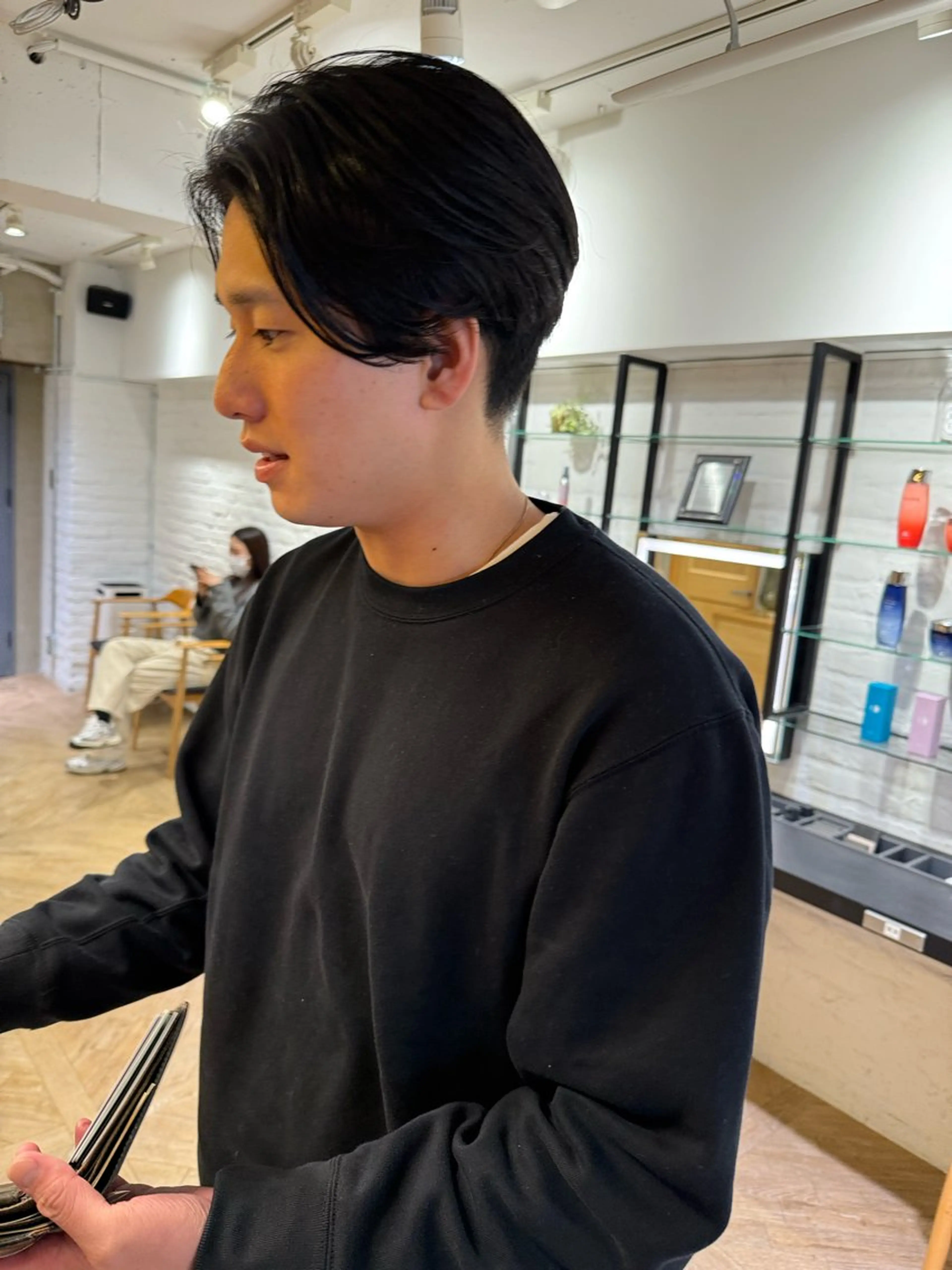 ミディアム メンズ カット センターパート 田形清流のヘアスタイル