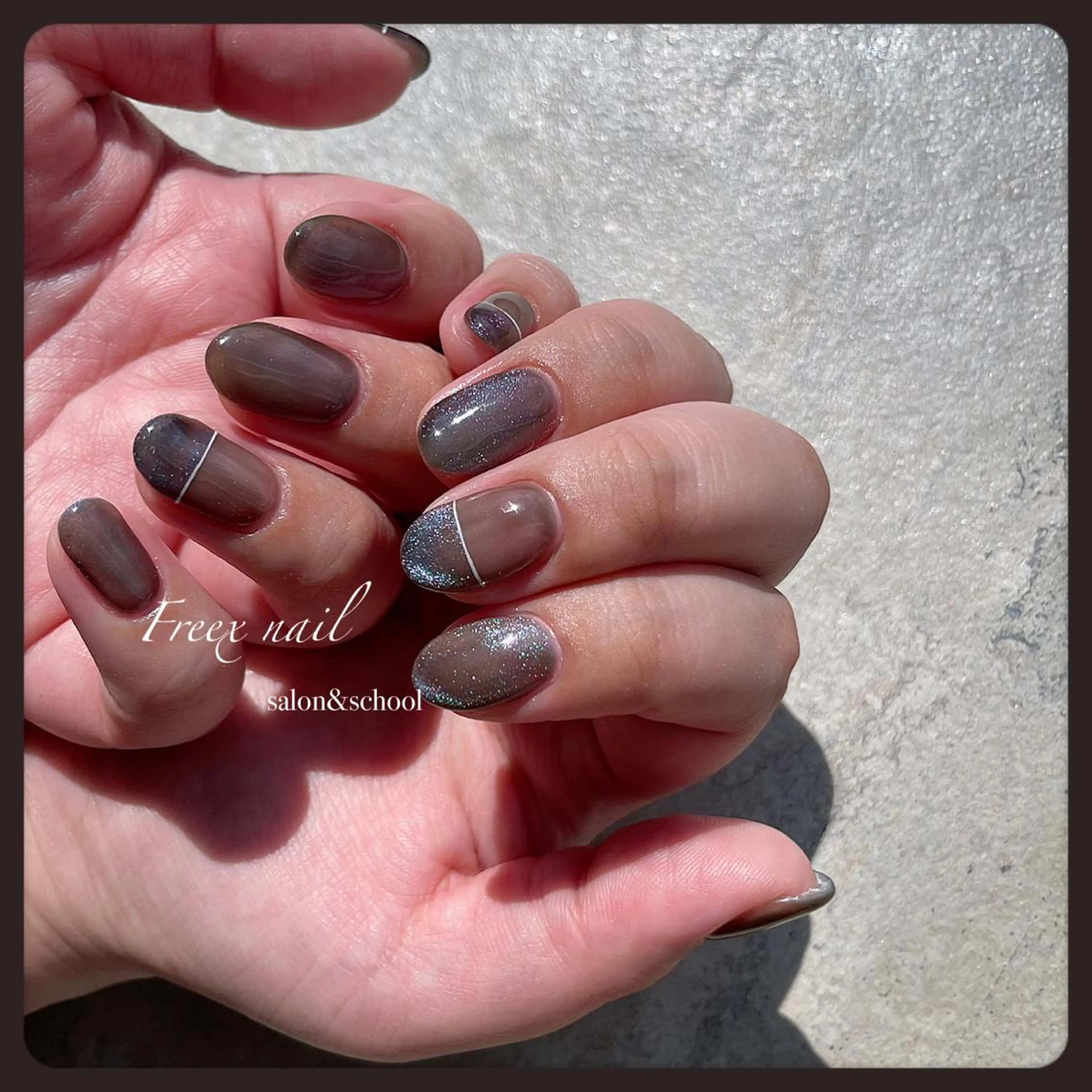 ネイル マグネットネイル ハンドネイル ハンドケア freex nail /ニュアンス/個性派のネイルデザイン