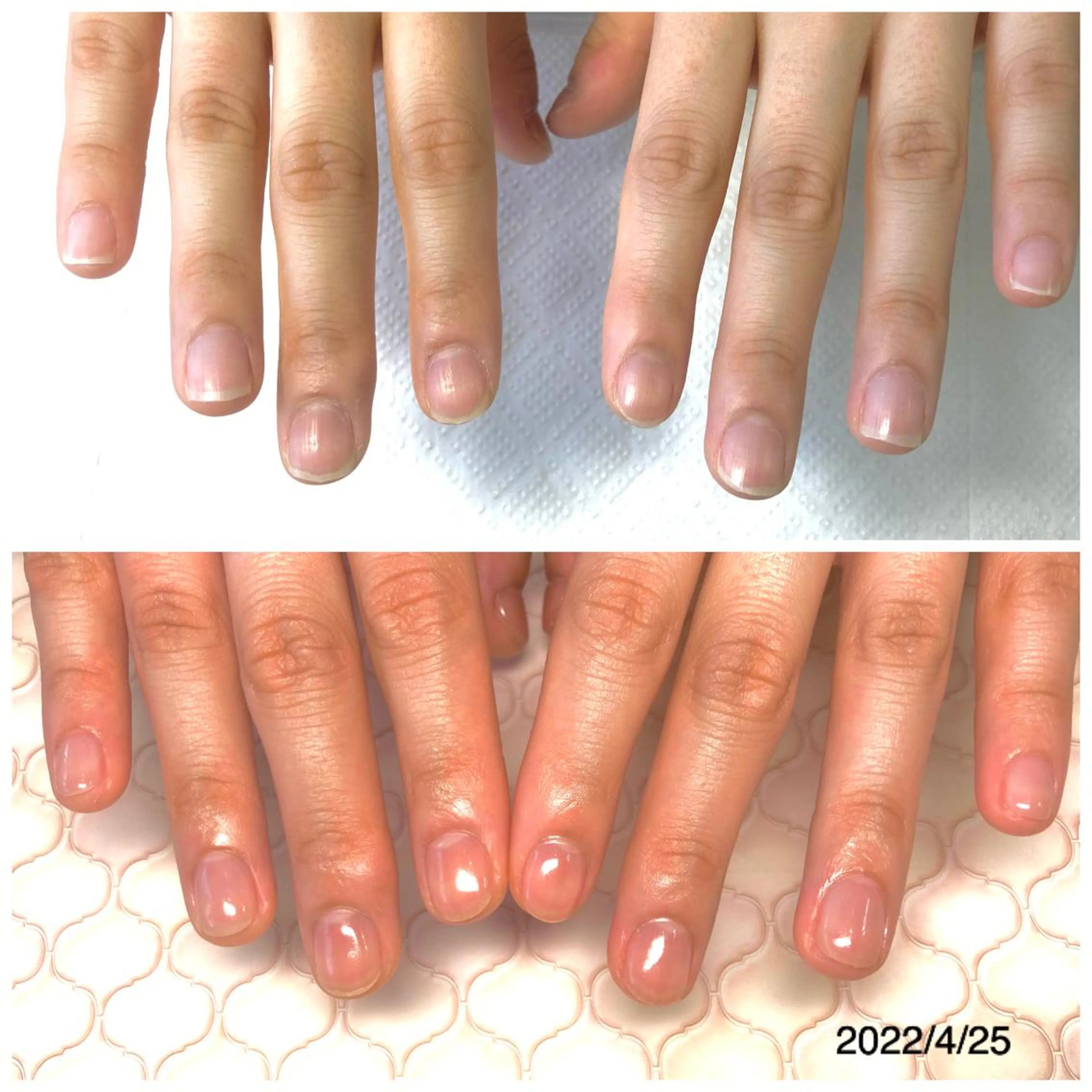 【自爪育成】ケアコース(クリア艶仕上げ✨)ケア付き《フィルイン》ハンドマッサージでリフレッシュ💓／オフなしの写真