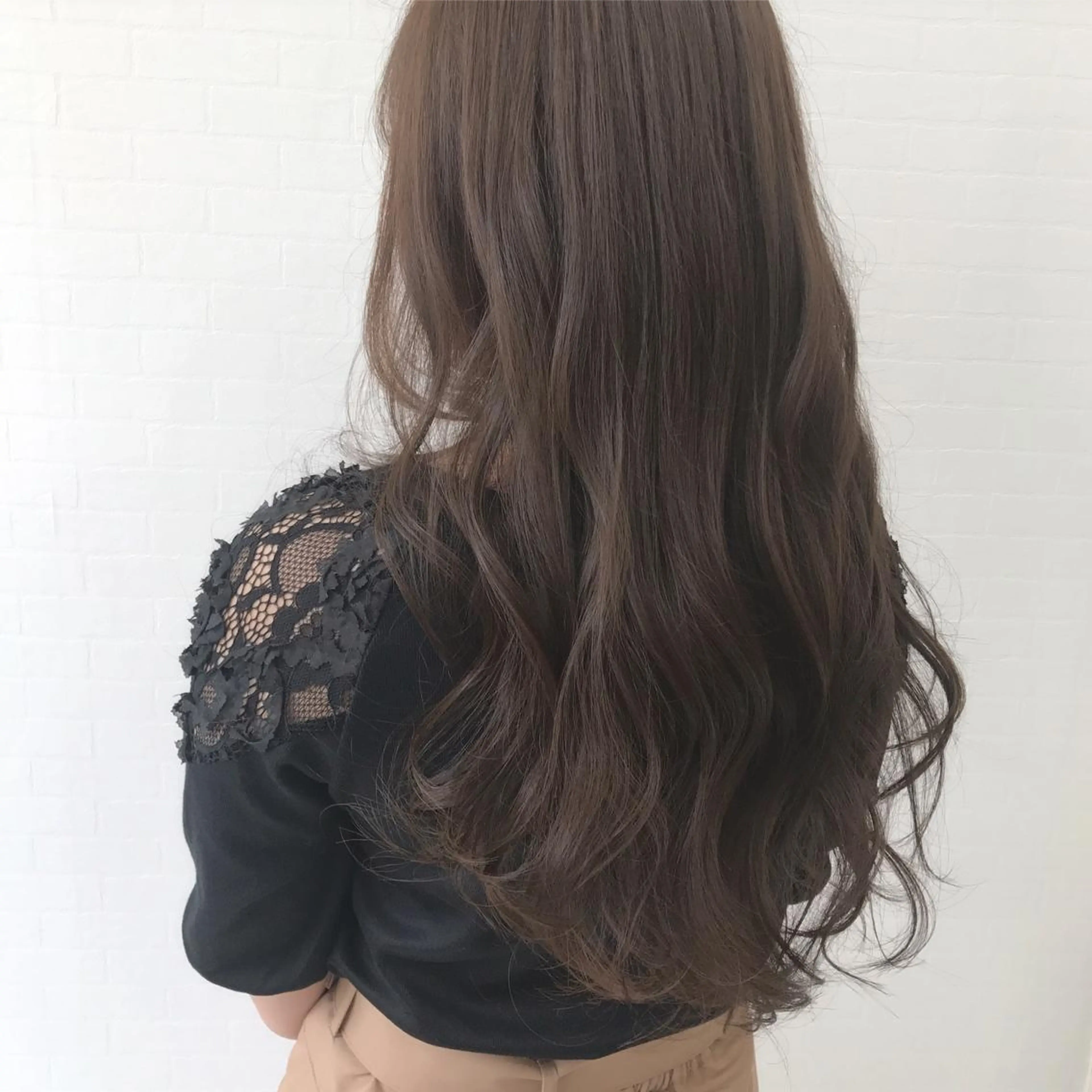 ロング カラー ココアグレージュ グレージュ フラットラッシュ/ LEDマツエク/石原のマツエク・マツパデザイン