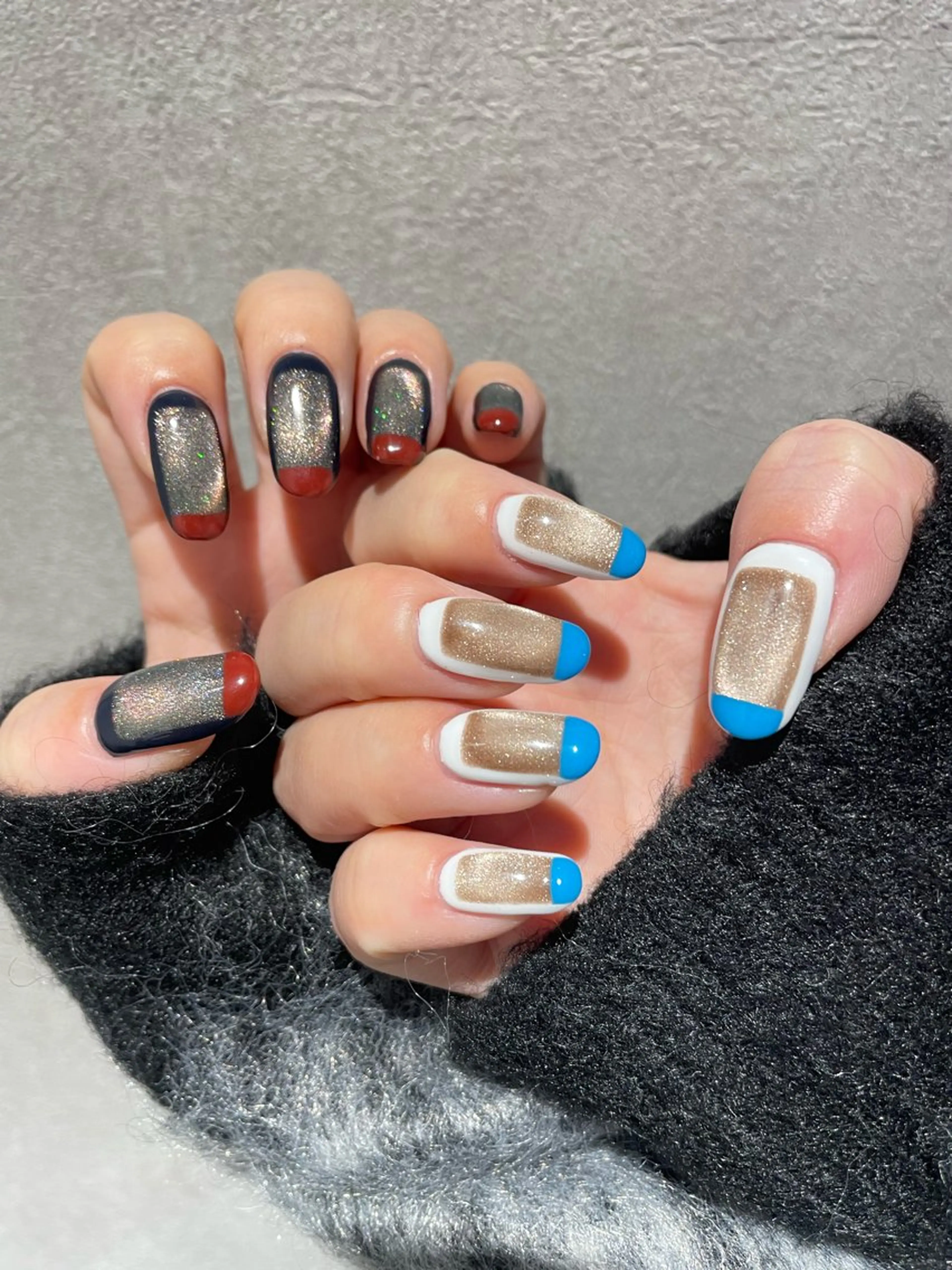 ネイル マグネットネイル スクエアネイル ハンドネイル ナチュラル透明感🌱 小山美樹子のヘアスタイル