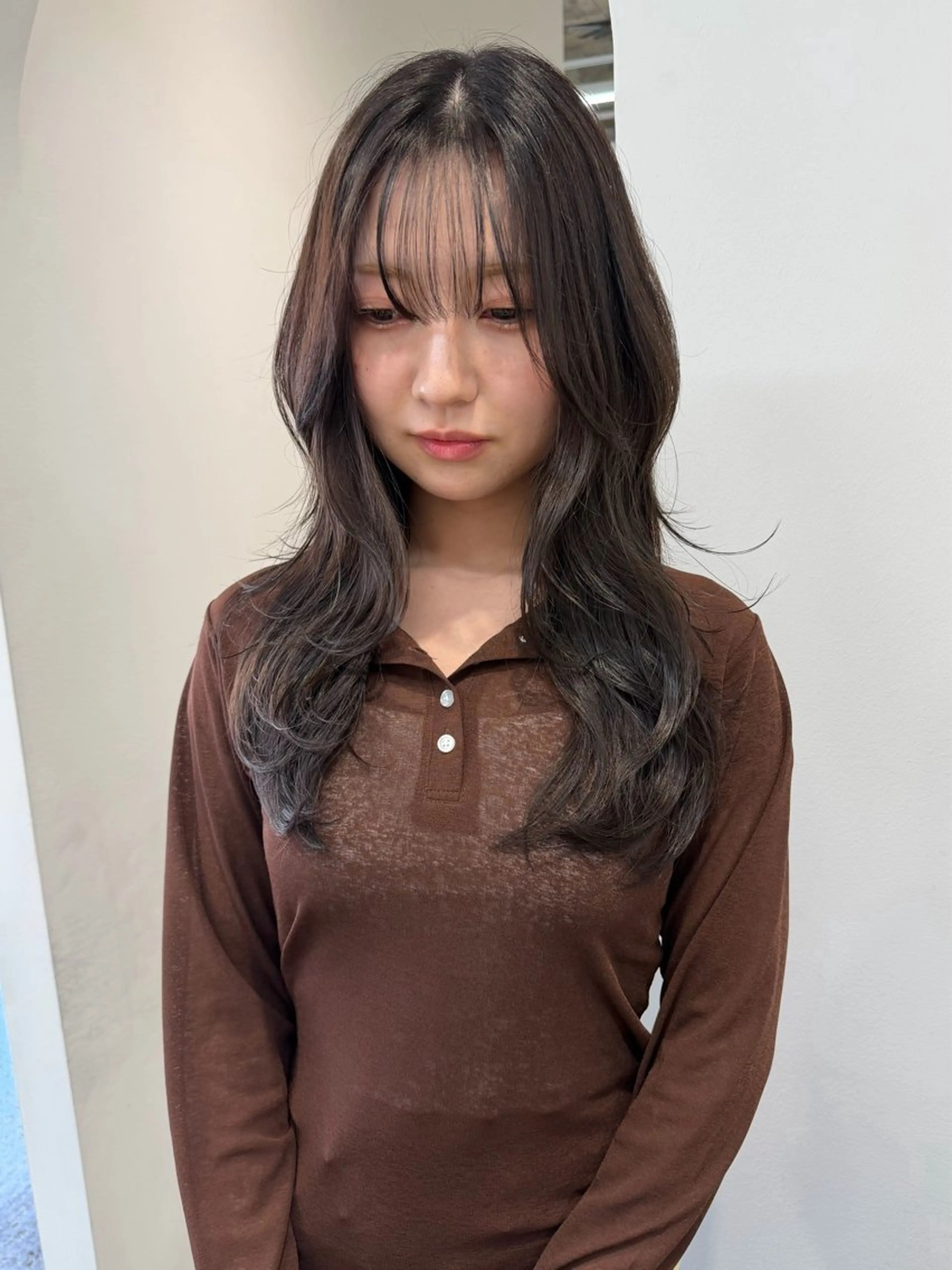 ロング ヘアカラー トリートメント 𝘚𝘶𝘻𝘶 𓂃𓈒𓏸のヘアスタイル