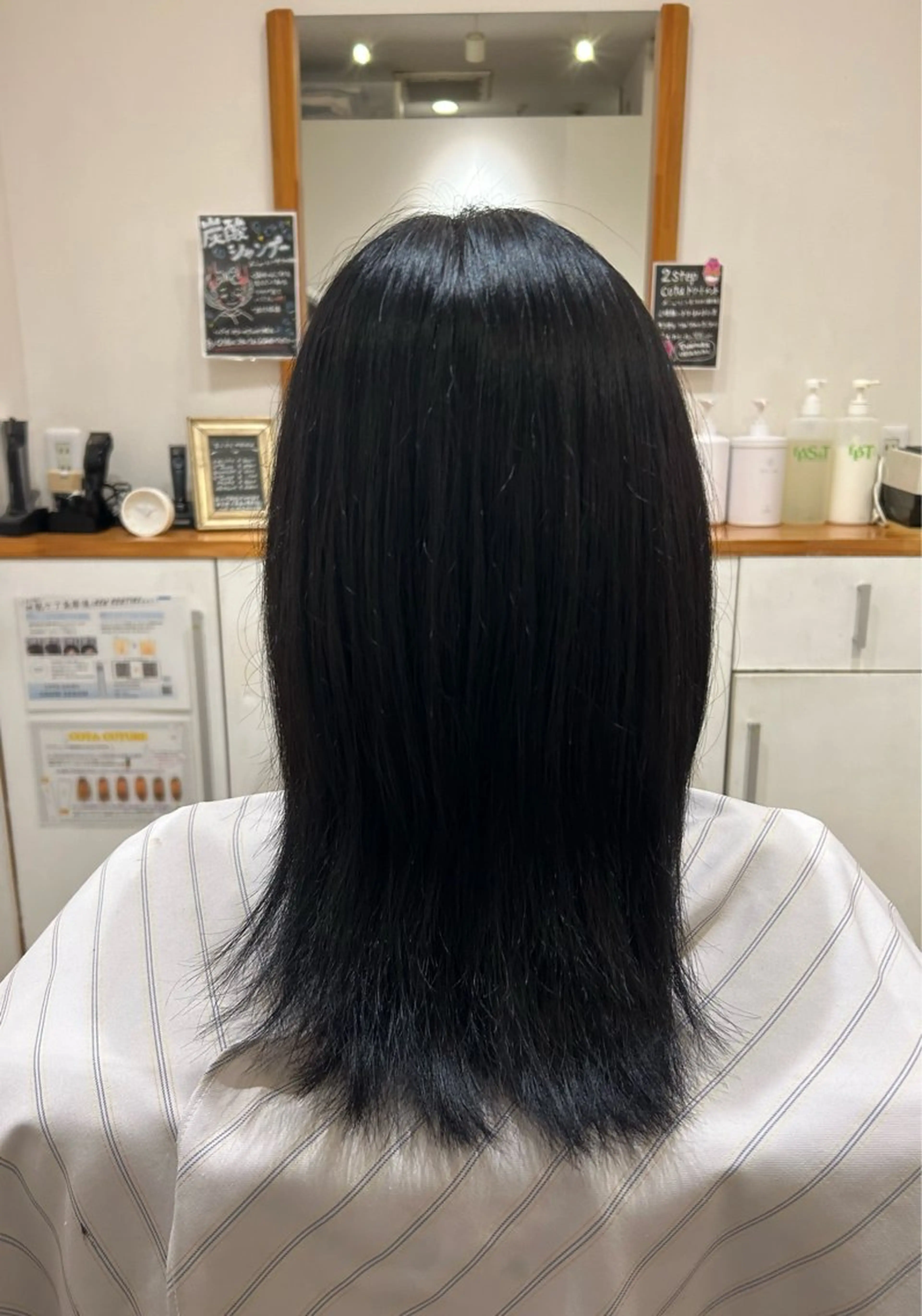 ミディアム カラー 黒髪 ブルーカラー ブルーブラック ROSSO 川口店 キムラ  マイのヘアスタイル