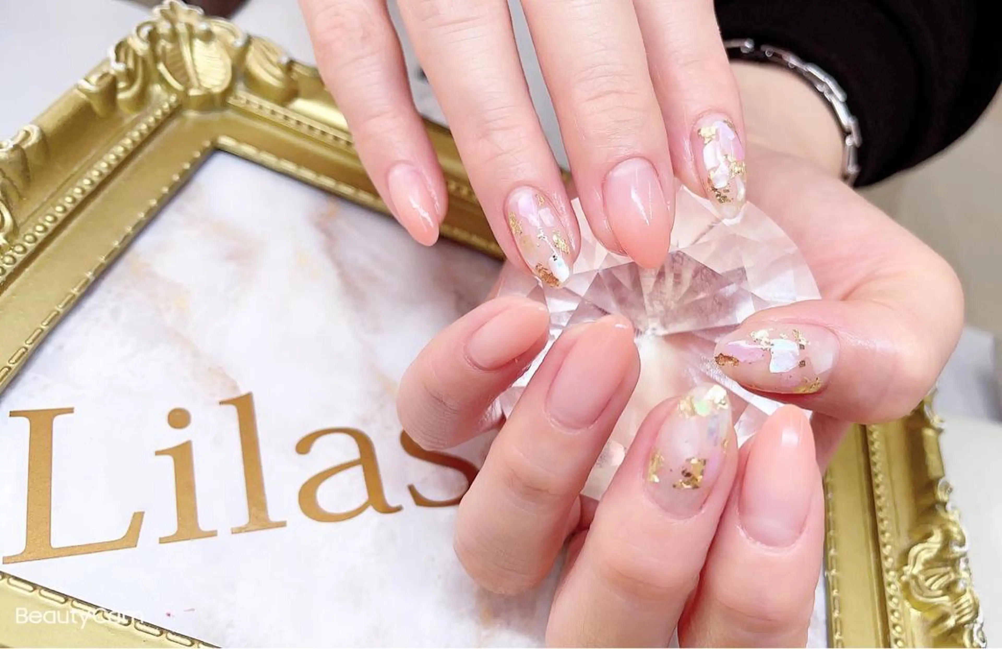 ネイル ジェルネイル グラデーション ハードジェル キラキラネイル ラメ(グリッター) Lilas Nailのネイルデザイン