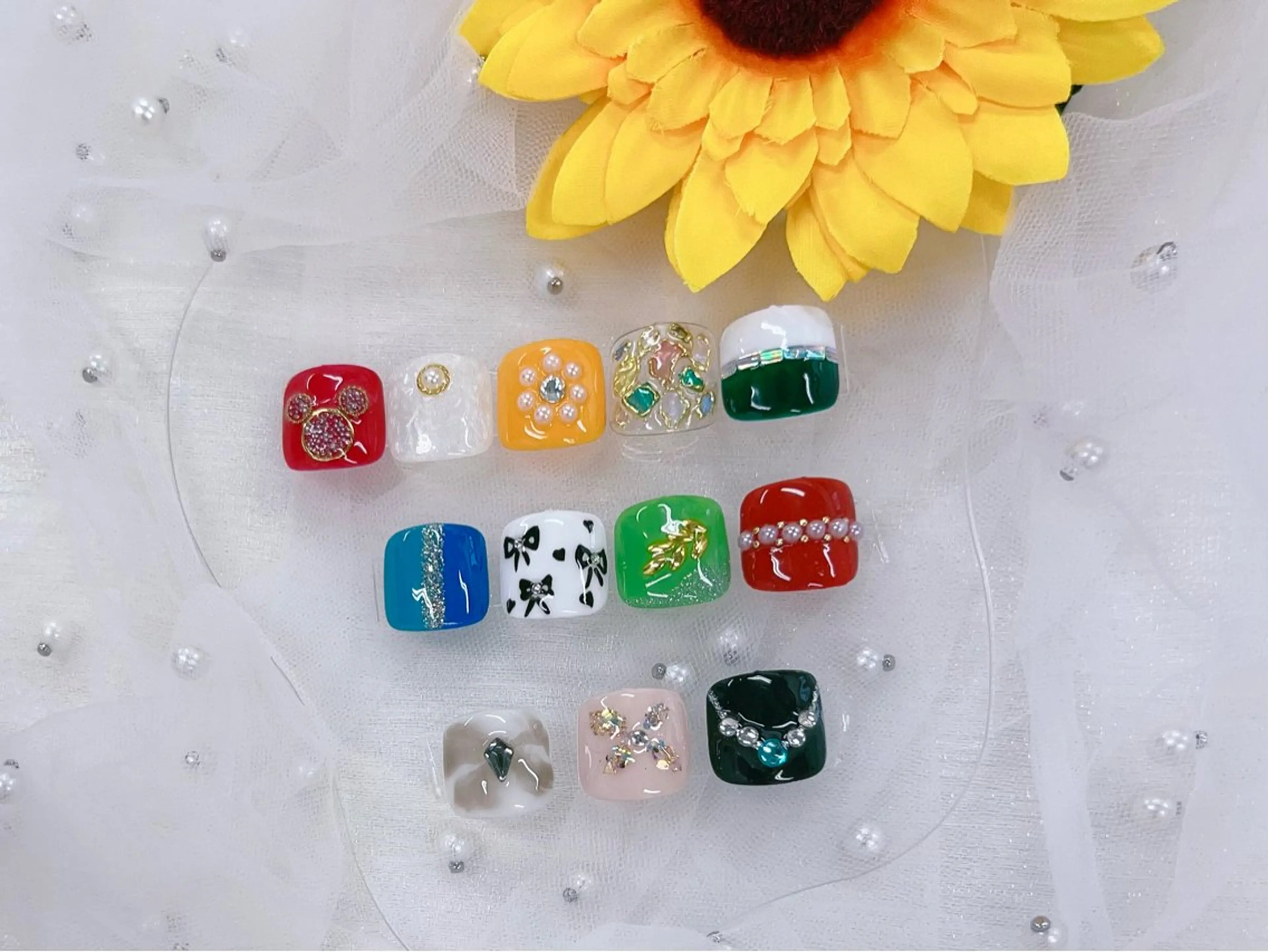 フット★定額親指アート2本ワンカラー★ ¥ 6500の写真