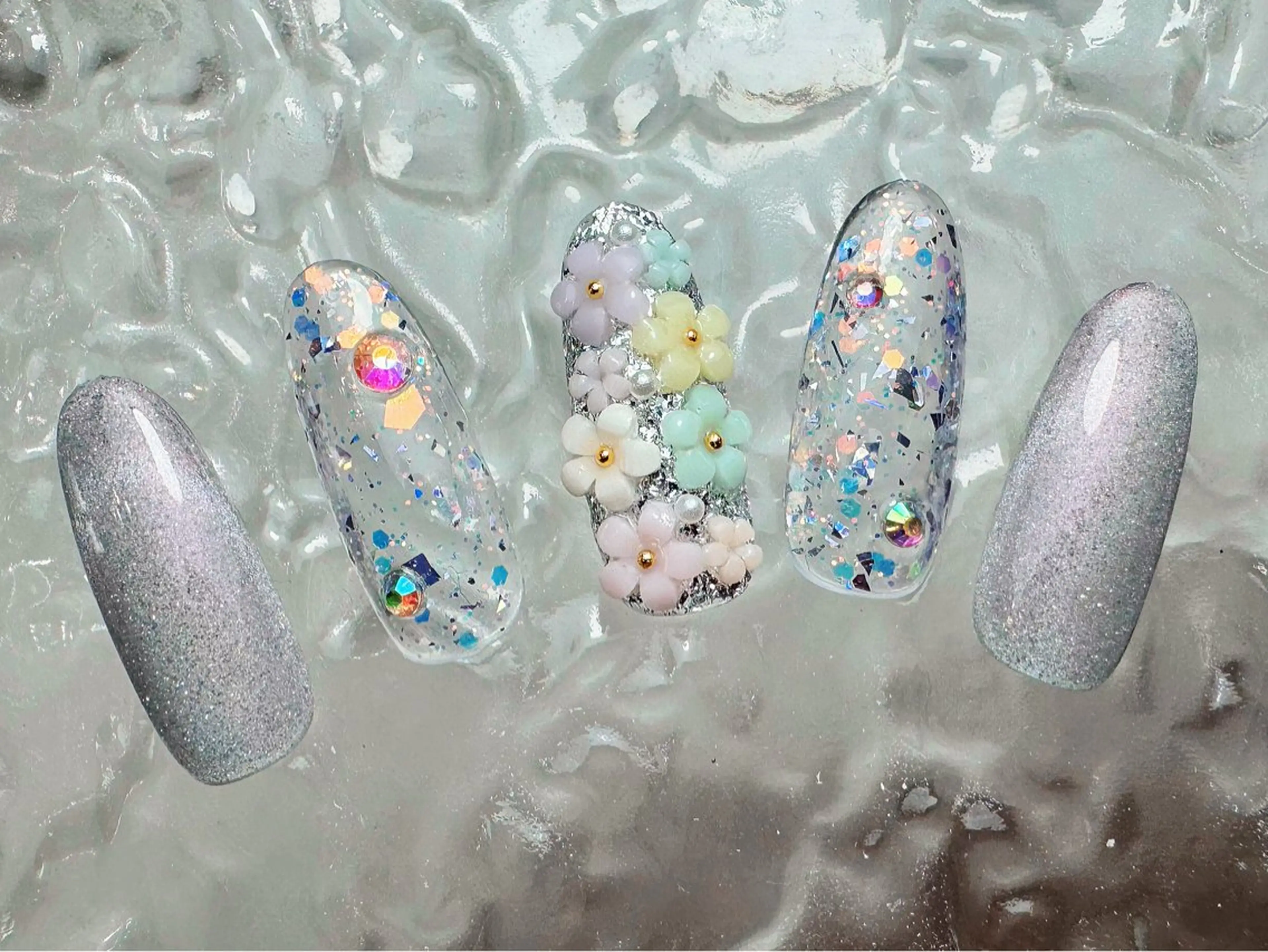 ネイル ハンドネイル マジック ミラーのネイルデザイン