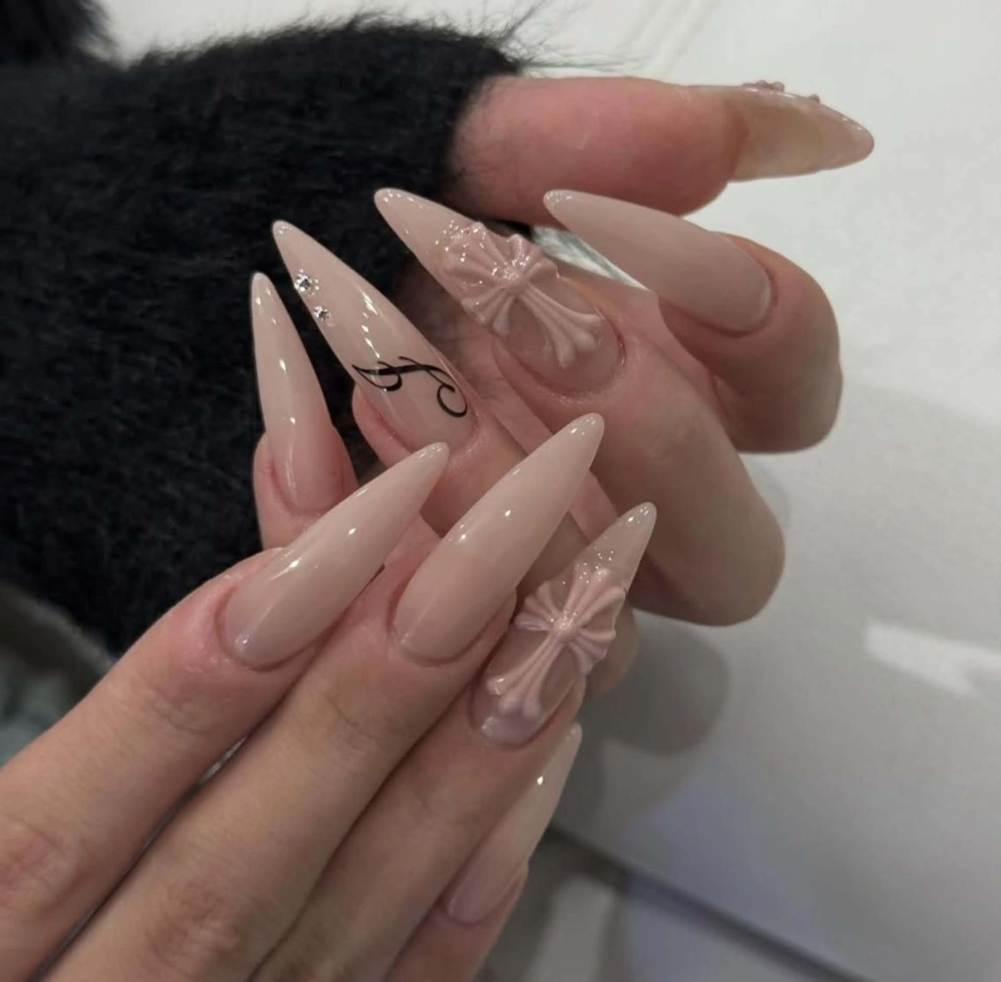 ネイル 長さ出し フレンチネイル グラデーション 卒業式 マグネットネイル Sora nail 長さ出し専門店のネイルデザイン