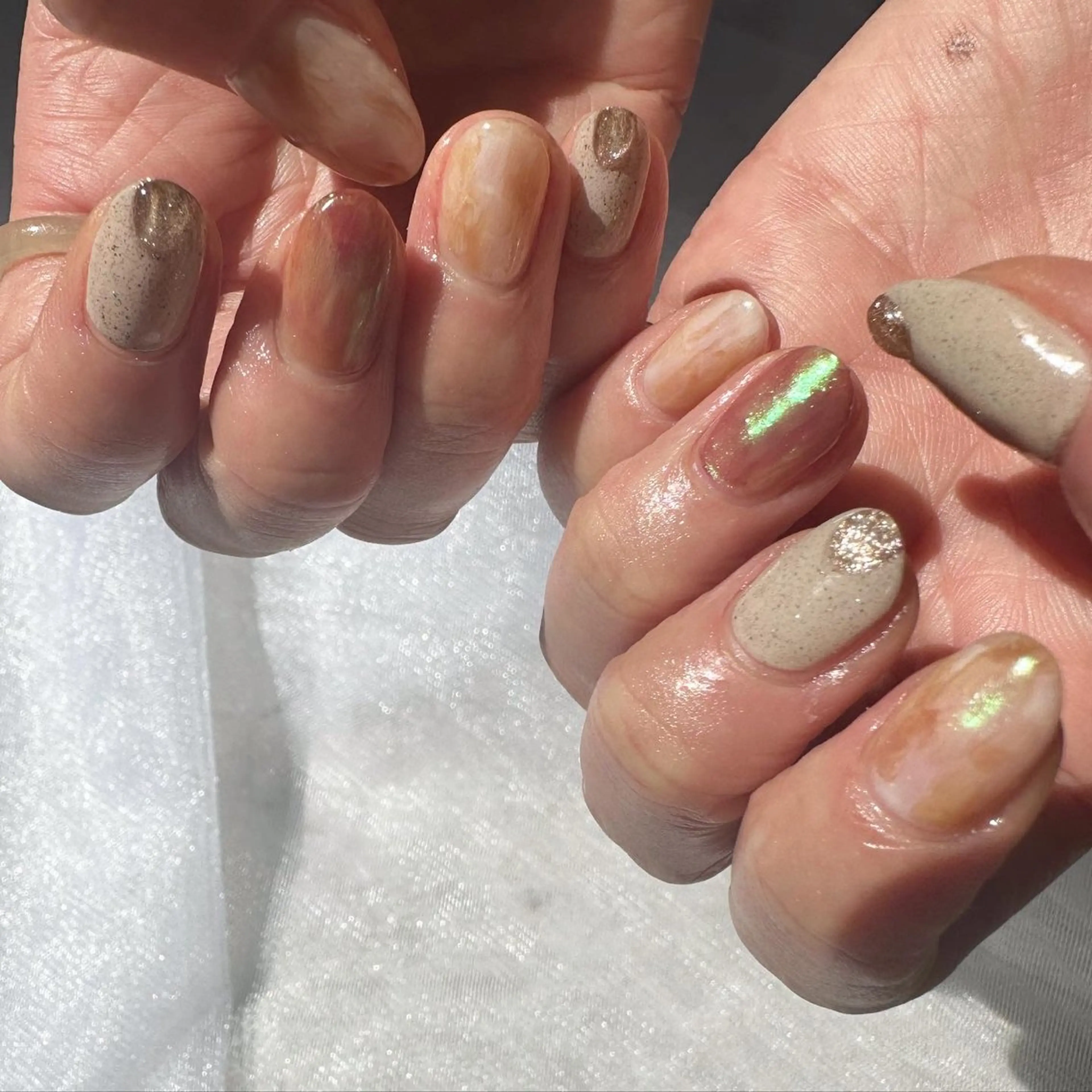 ネイル クリアネイル ジェルネイル 氷ネイル・うるうるネイル 韓国ネイル マグネットネイル 🪞KAPE NAIL 🪞のネイルデザイン