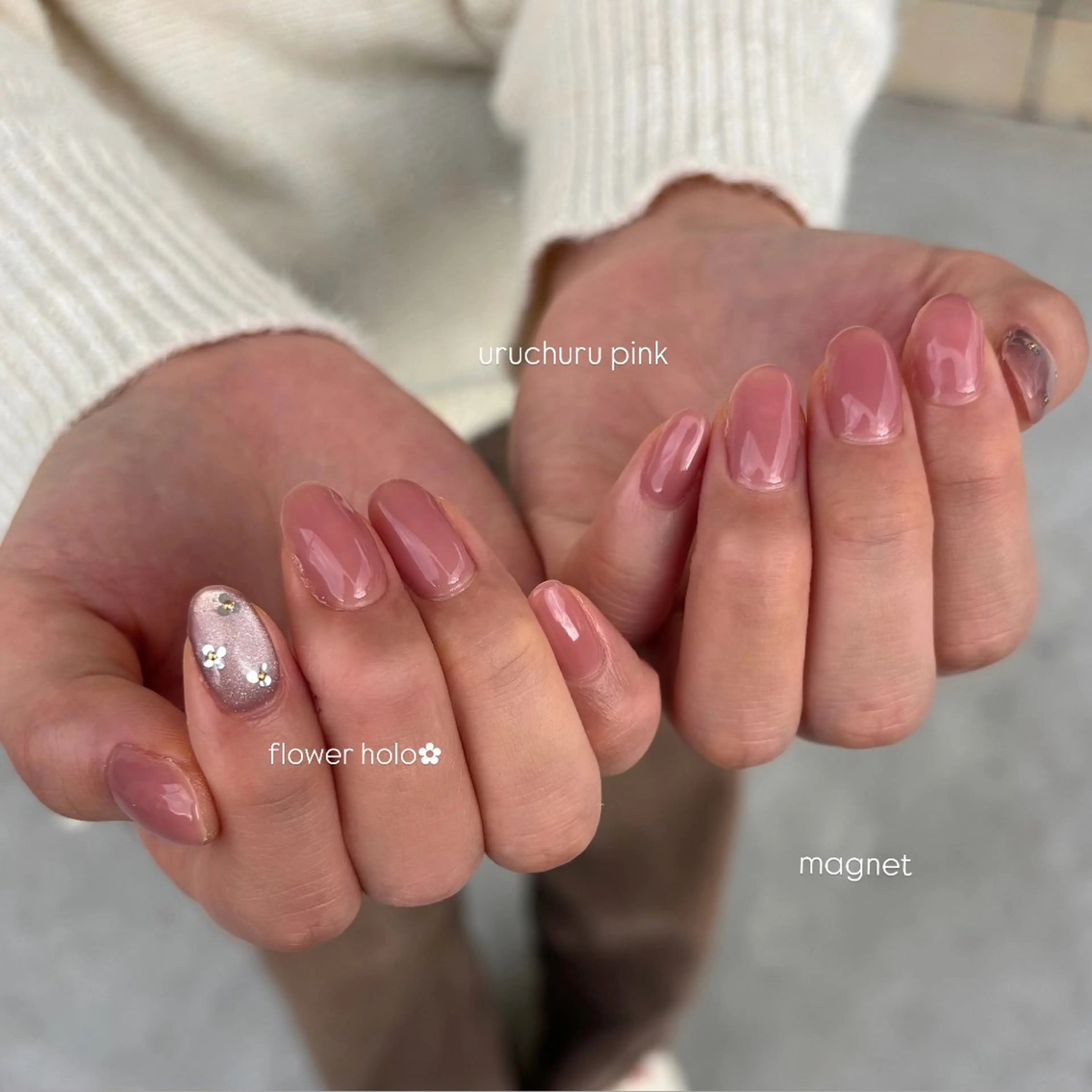 ネイル マグネットネイル ピンク filonnail airiのネイルデザイン