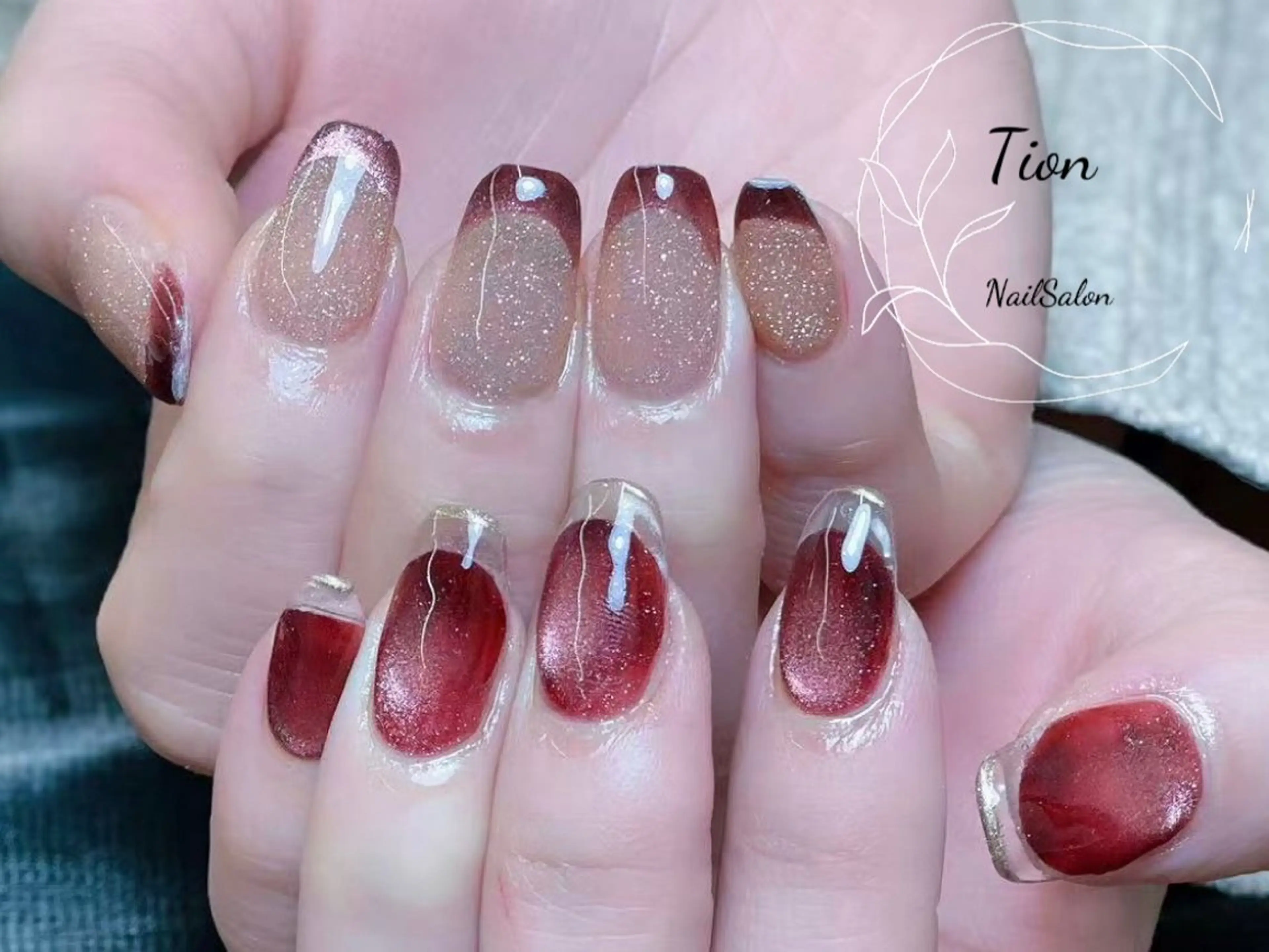 ネイル チークネイル 長さ出し フットネイル フレンチネイル ジェルネイル Nailsalon Tion武蔵小杉店のネイルデザイン