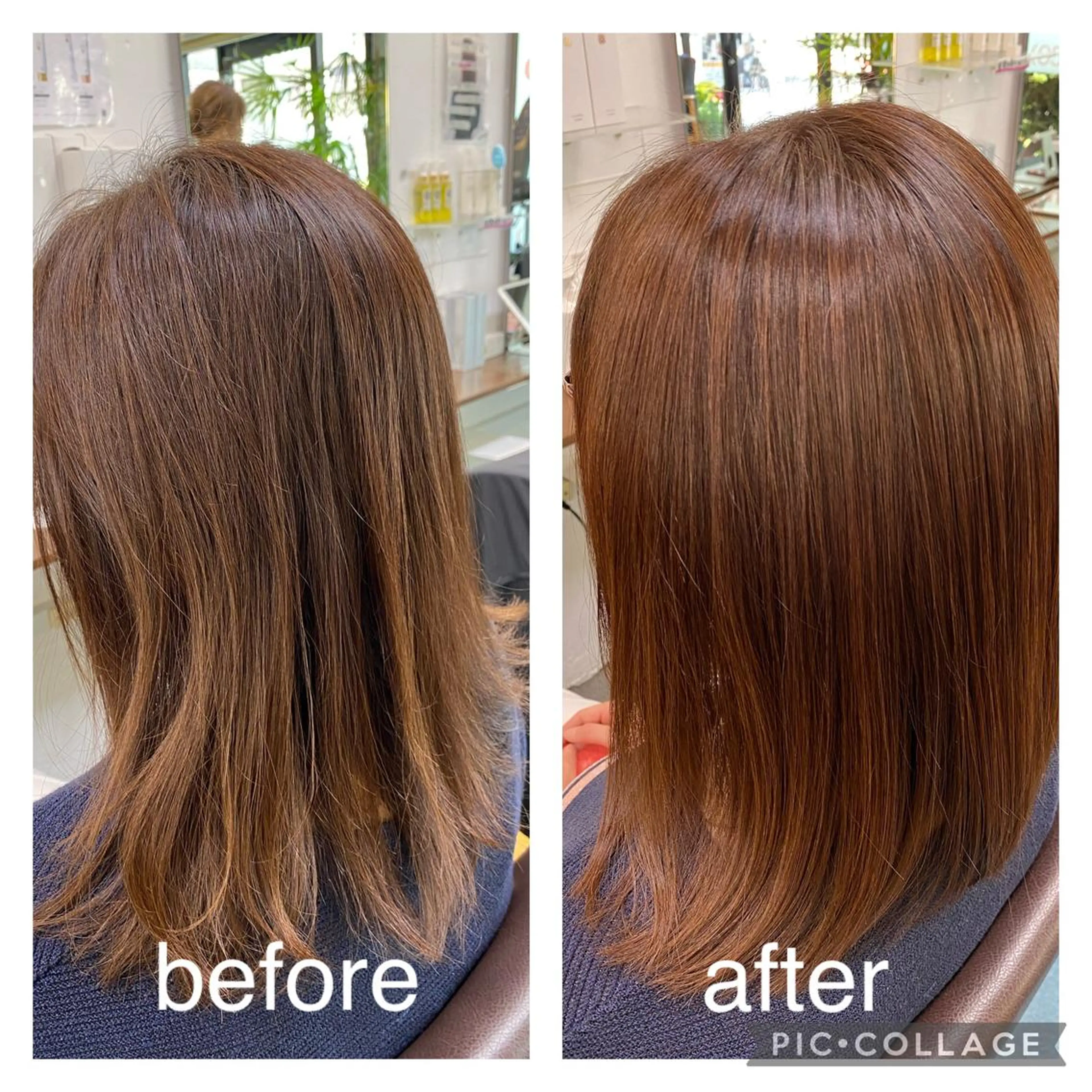 セミロング カラー 髪質改善 トリートメント カット ヘアカラー トリートメント 【髪質改善】に特化 オリーブオイルクラブのヘアスタイル