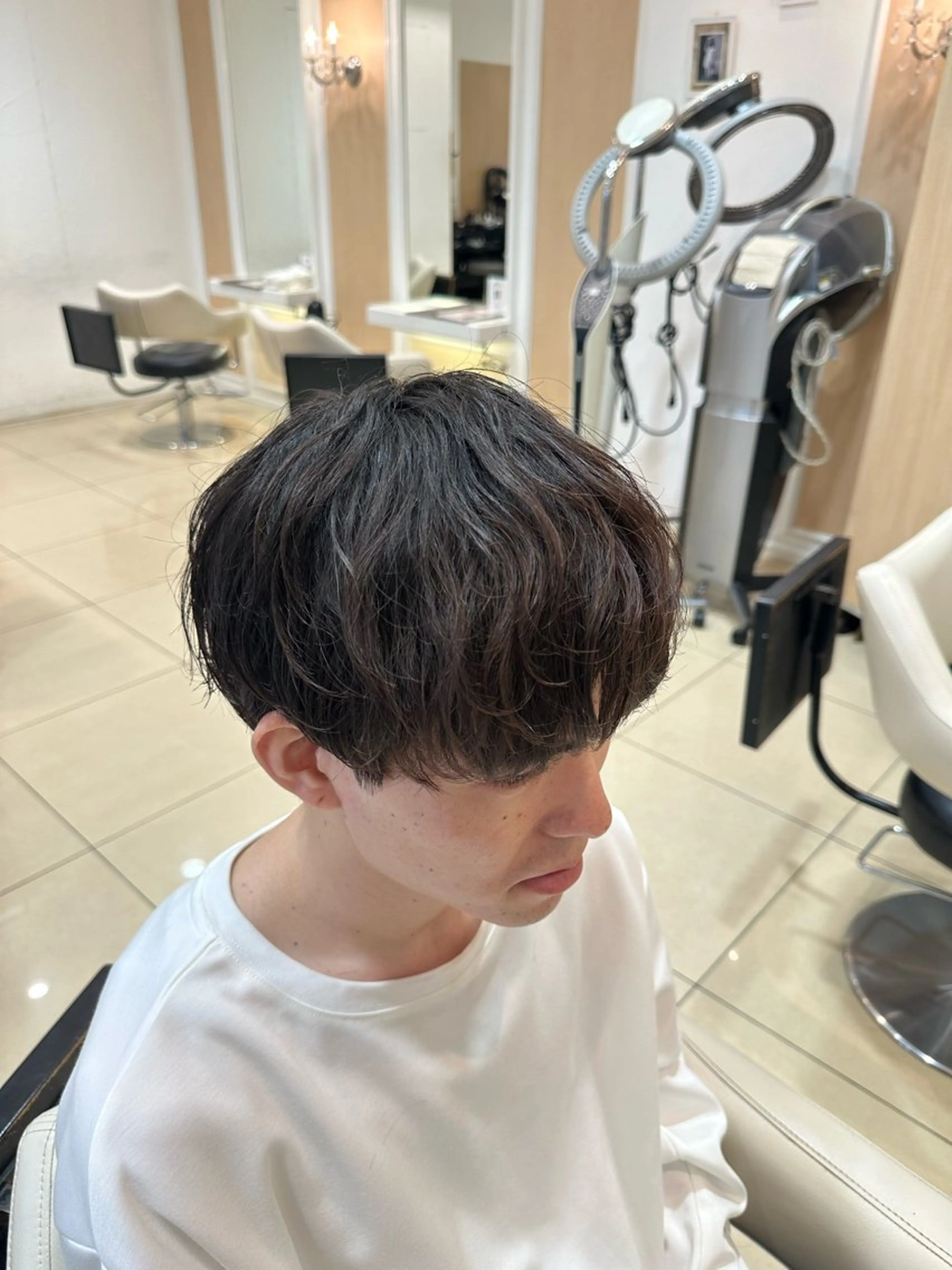 パーマ メンズ カット パーマ Ash中目黒 森田みなみのヘアスタイル