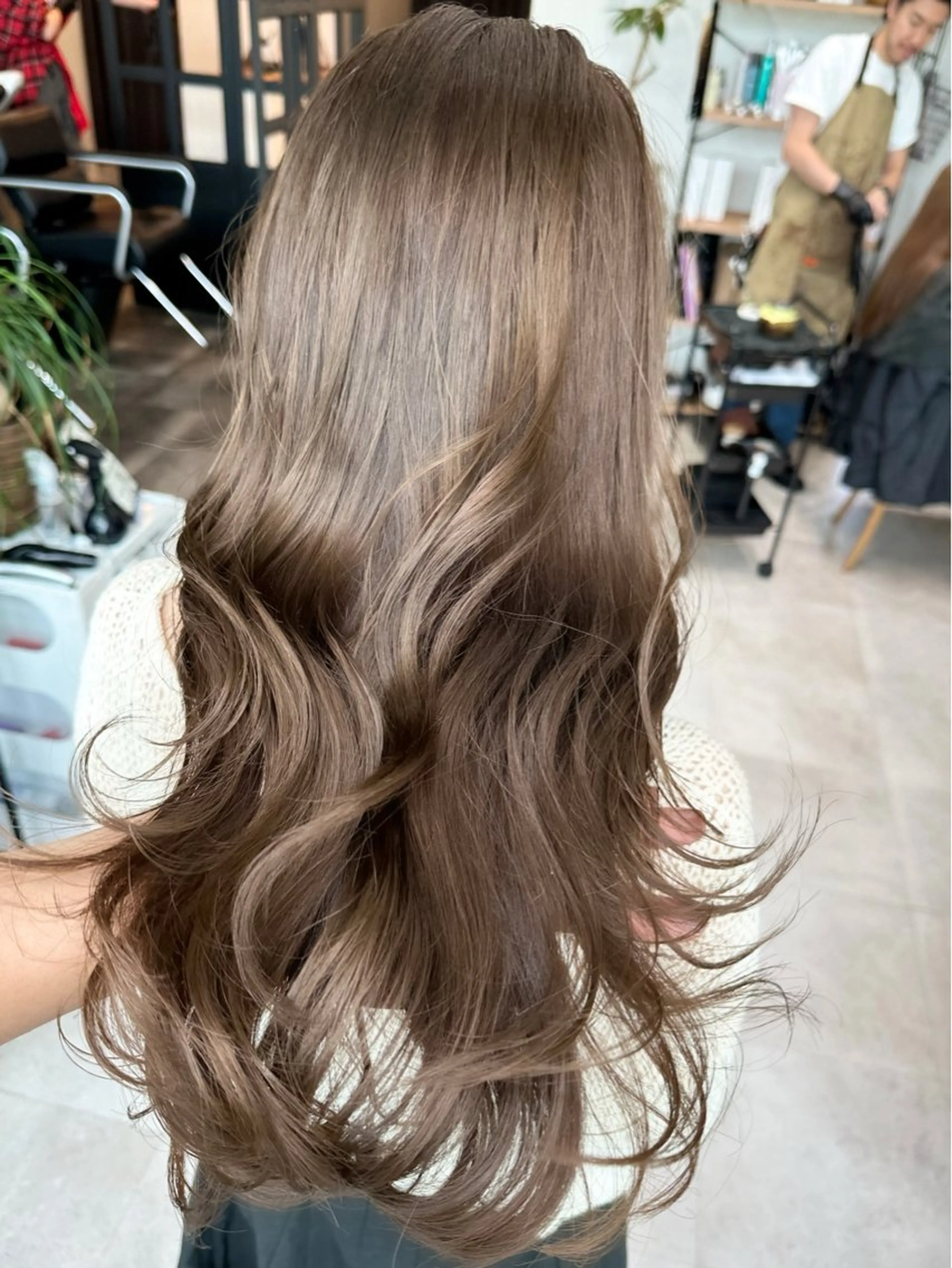 セミロング カット ヘアカラー トリートメント ✨透明感カラー/縮毛 恵比寿HAYATO✨のヘアスタイル