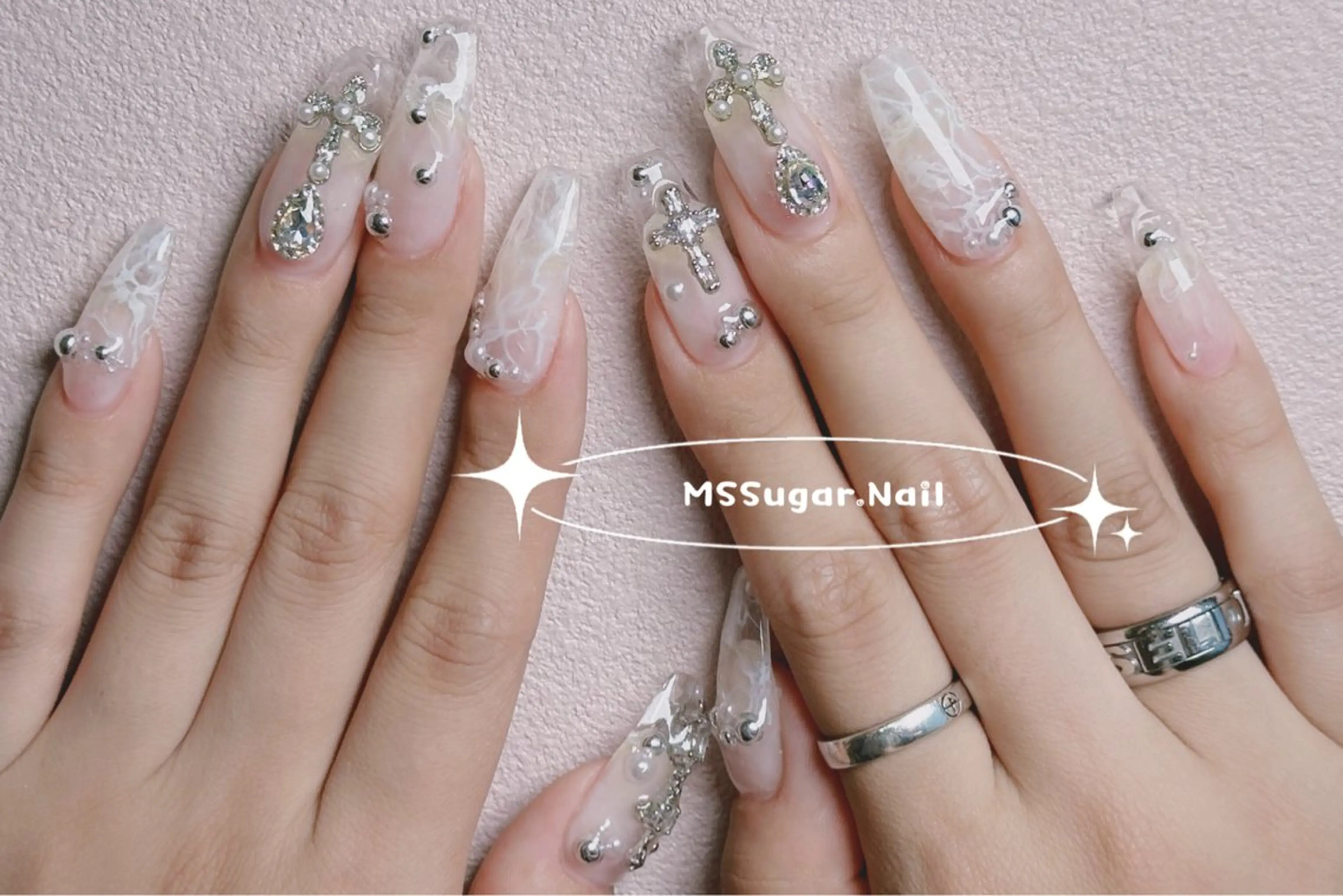 ネイル ハロウィン ロングネイル マグネットネイル スカルプネイル ネイルチップ MSSugar Nailのネイルデザイン