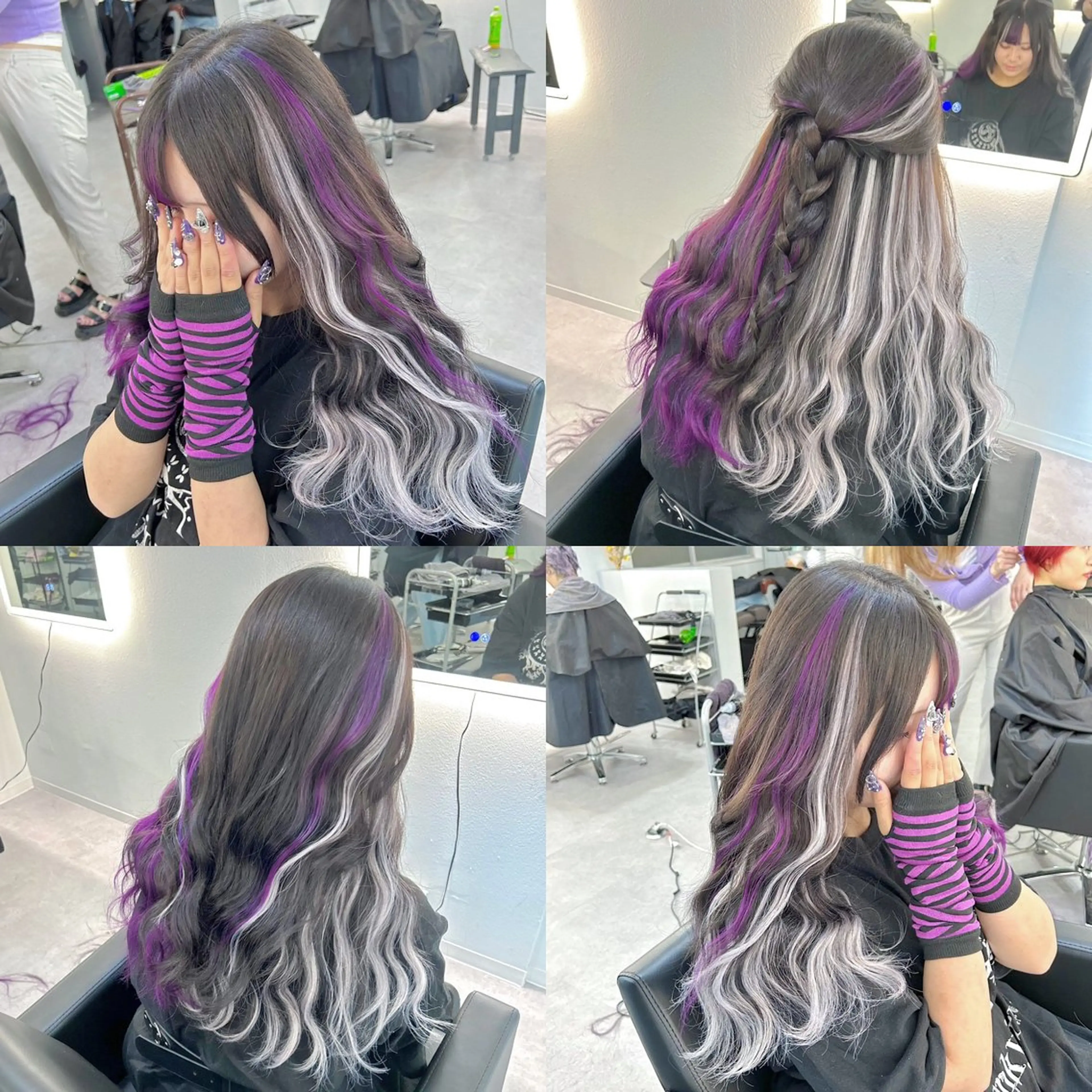 セミロング エクステ カット ヘアカラー トリートメント エクステ ブリーチ&エクステ 🥀ケアカラー特化のヘアスタイル