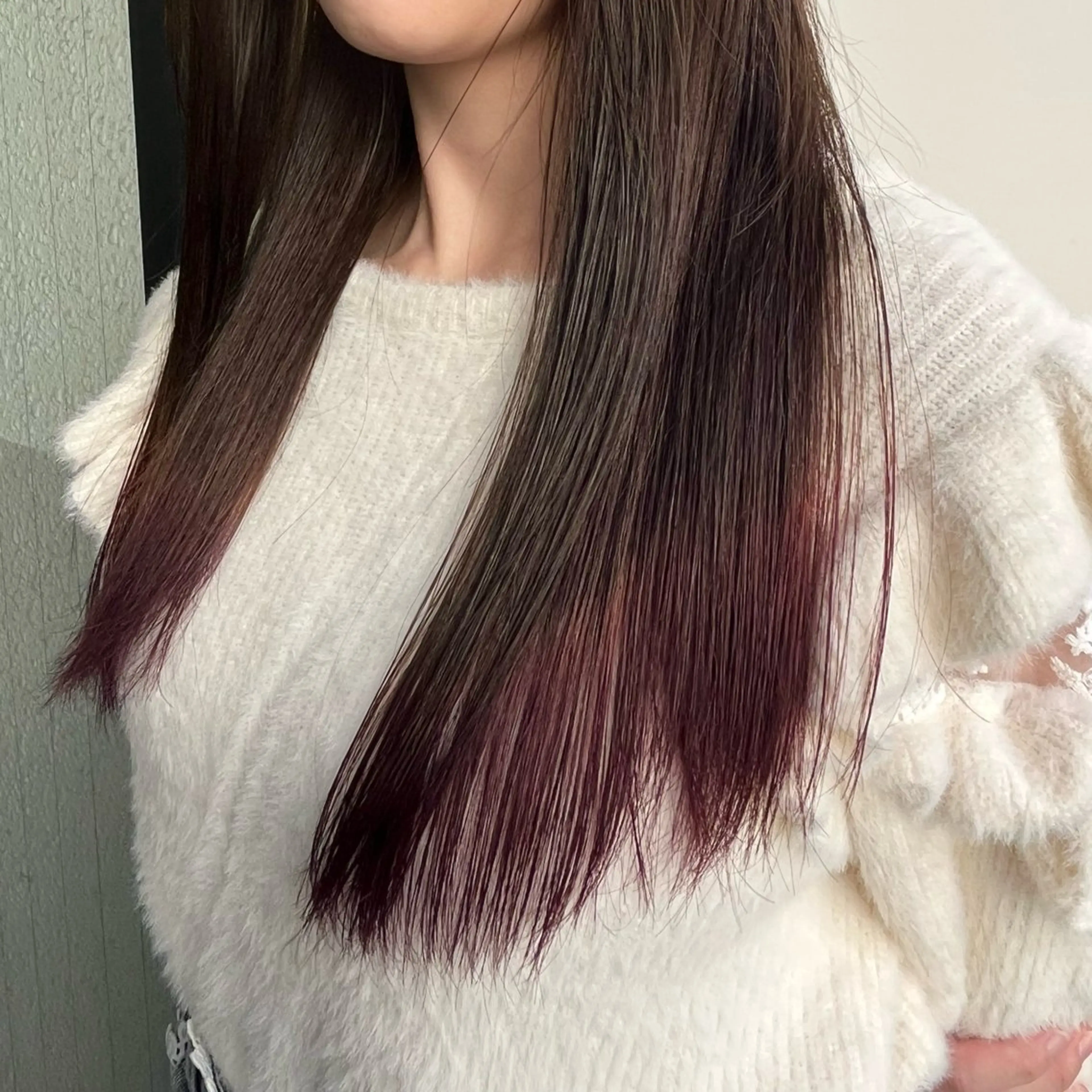 ロング カラー デザインカラー ダブルカラー グレージュ オリーブグレージュ オリーブグレー ヘアカラー レイヤー/艶カラー/ KIHO🥥︎のヘアスタイル