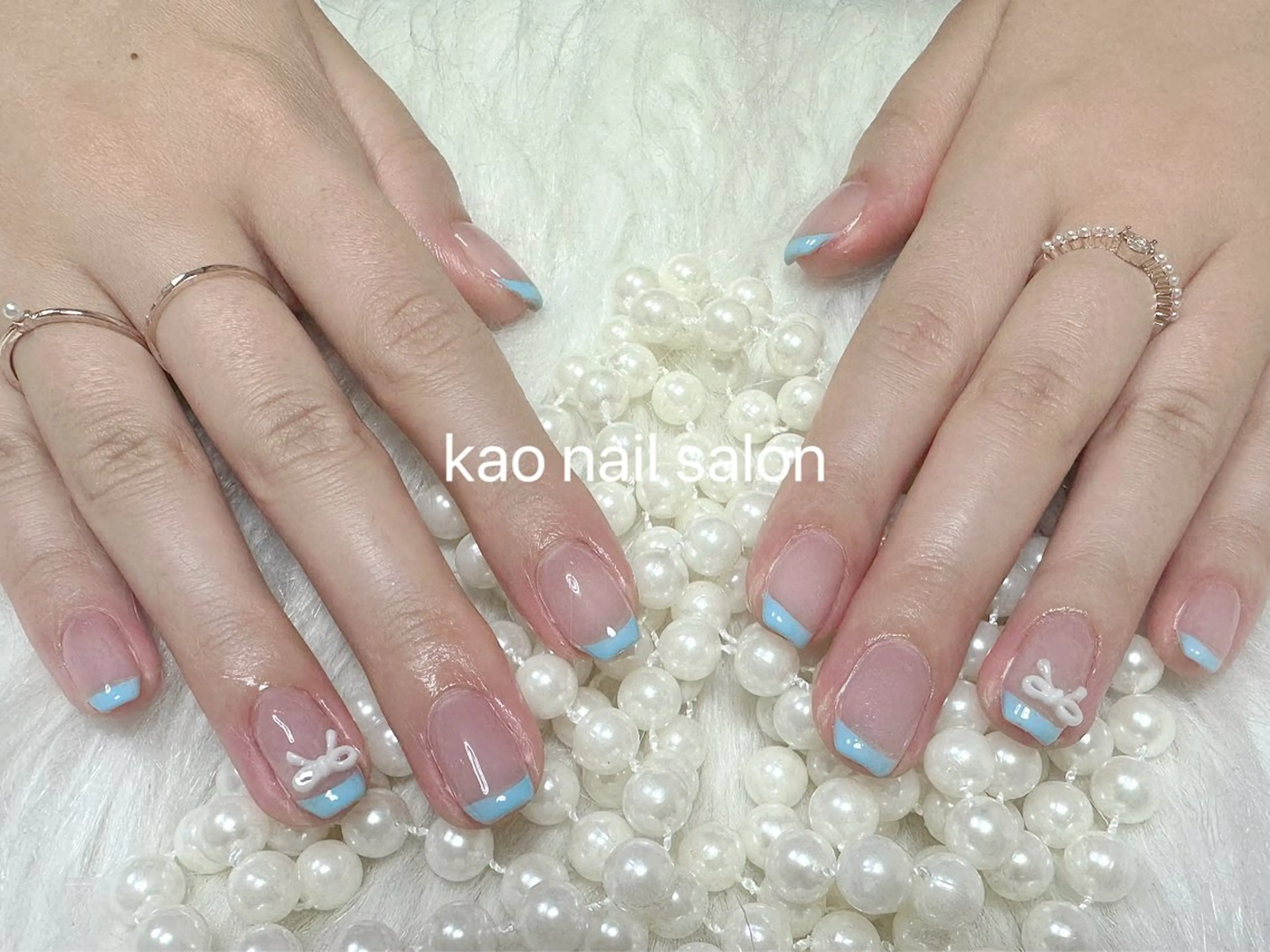 ネイル フレンチネイル ハンドネイル kao  パラジェル スカルプ/長さだしのネイルデザイン