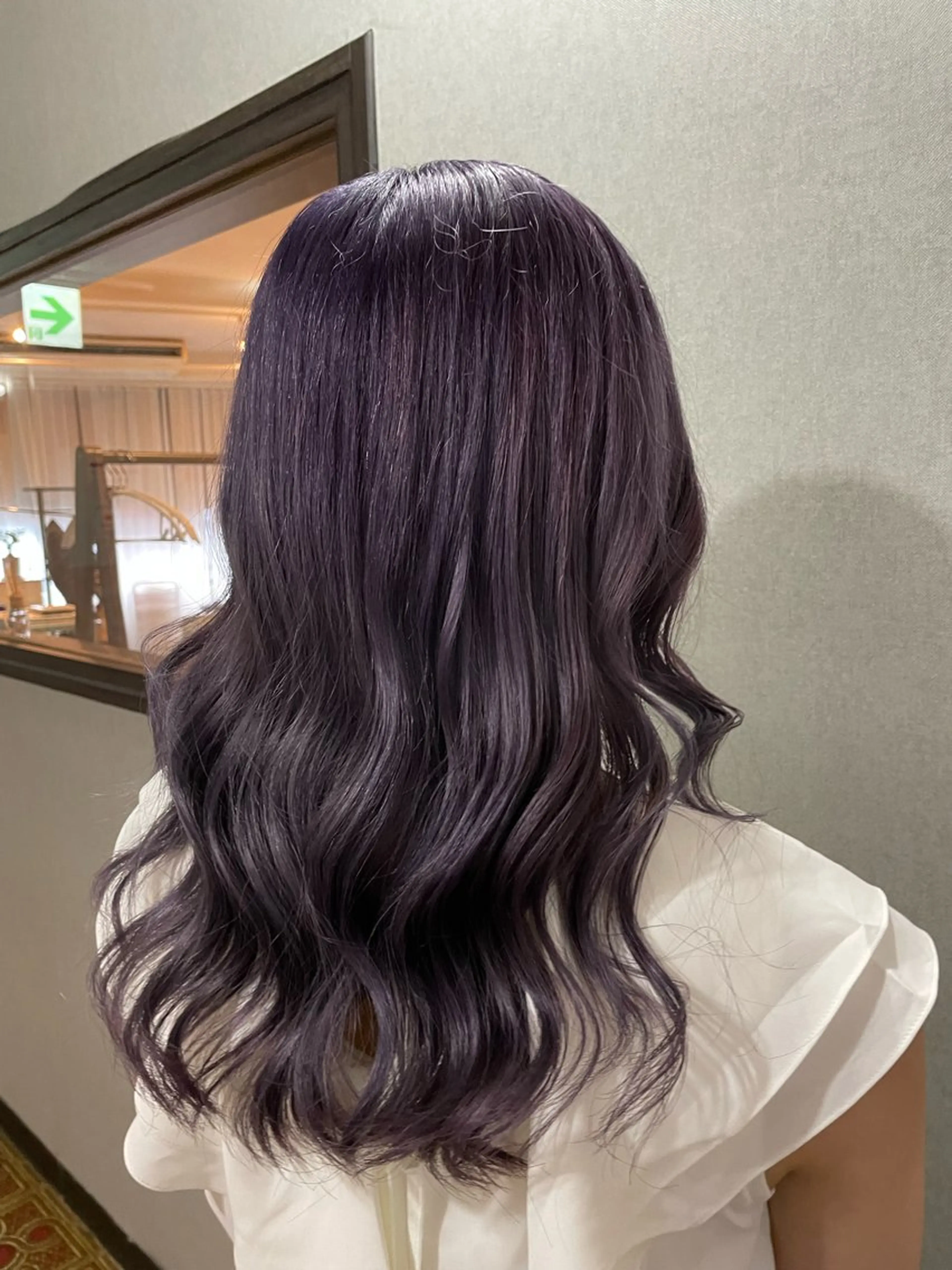 セミロング 横浜🦋ハイトーン 🫐シャドウルーツのヘアスタイル