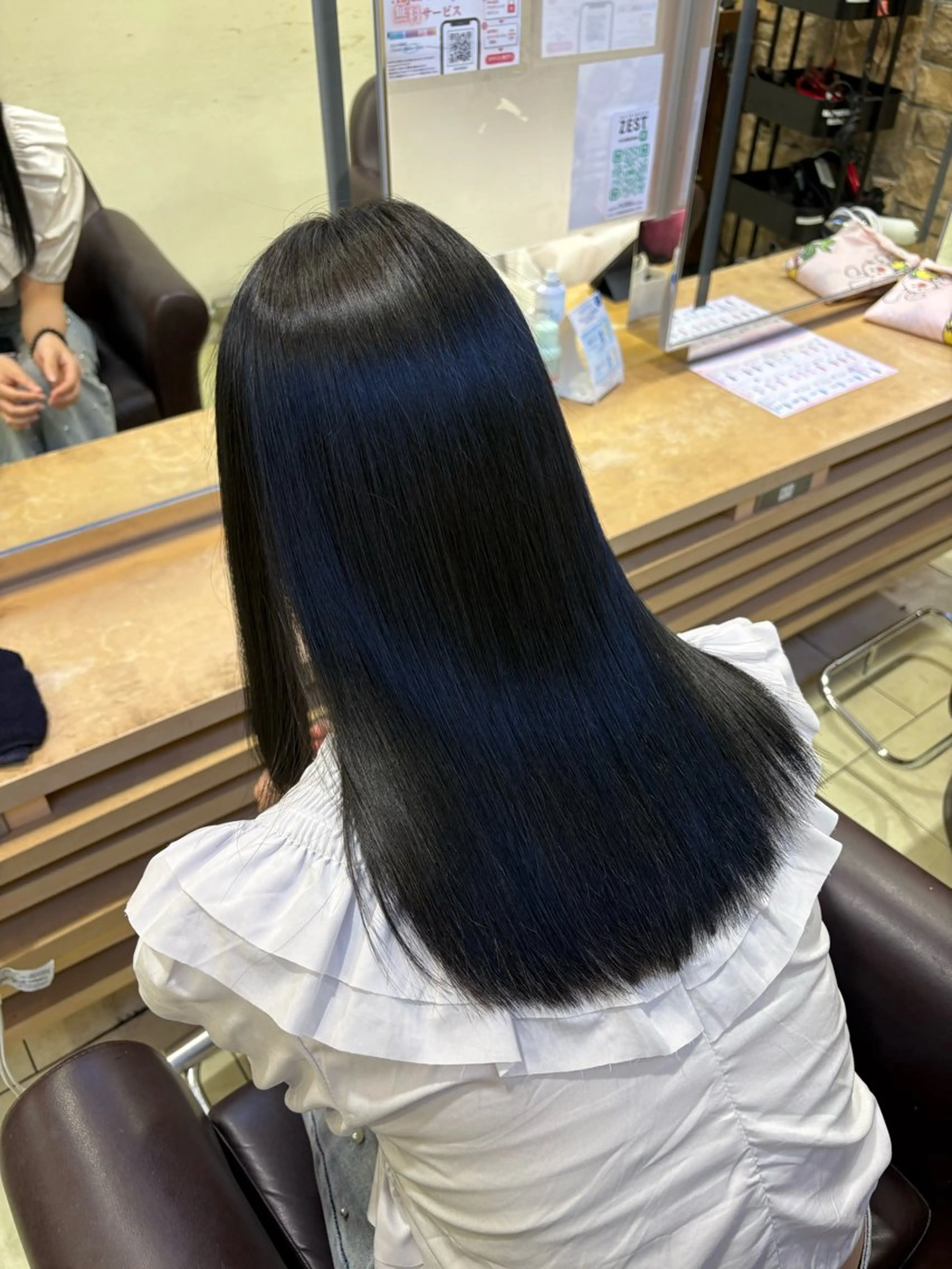 ロング カット ヘアカラー トリートメント 毛流れ酸性縮毛矯正/ パーマ/ジュンエイのヘアスタイル