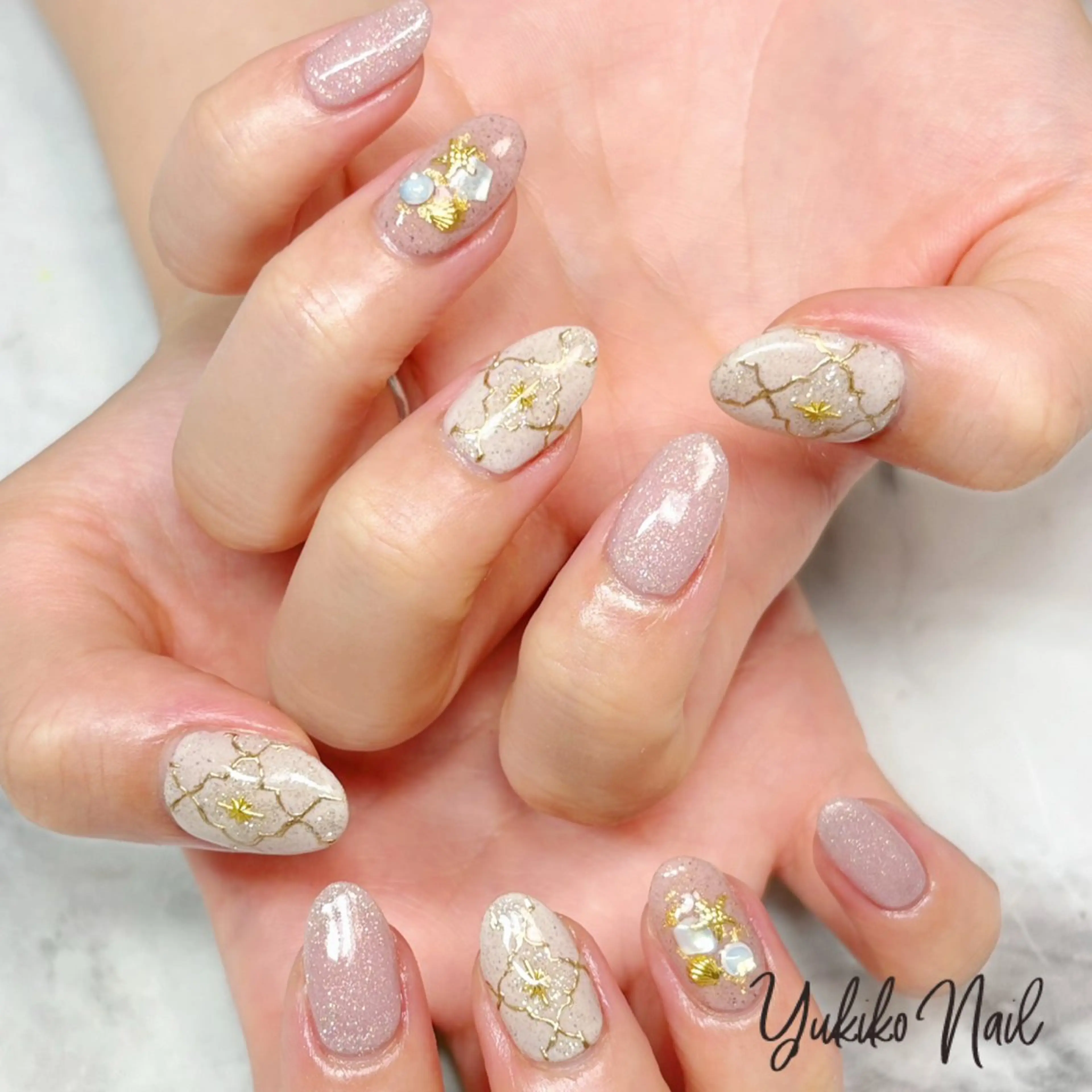ネイル ピンク 夏ネイル ハンドネイル ユキコ ネイルのネイルデザイン