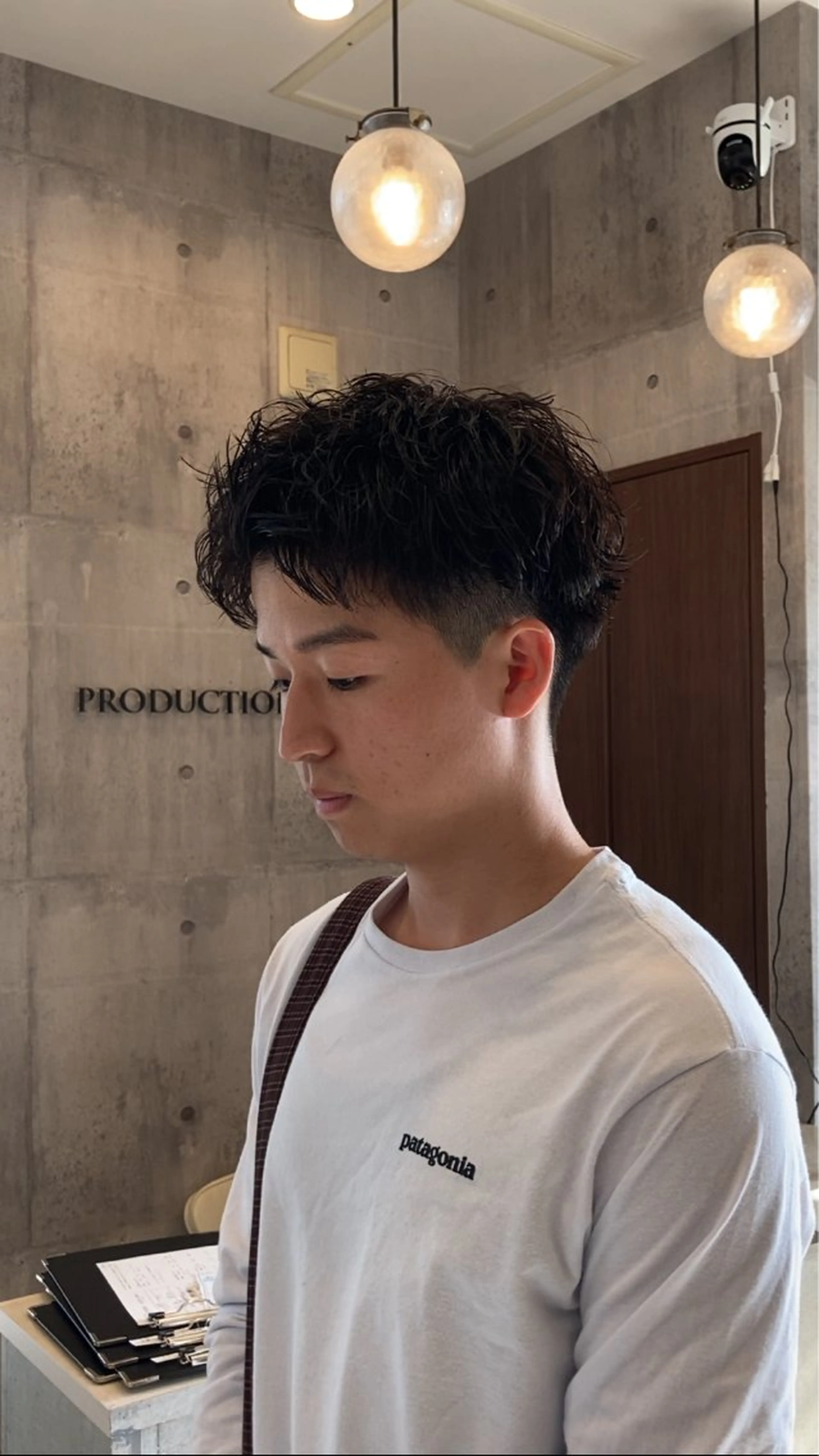 ショート パーマ メンズ メンズパーマ カット パーマ ハマノ ミユのヘアスタイル