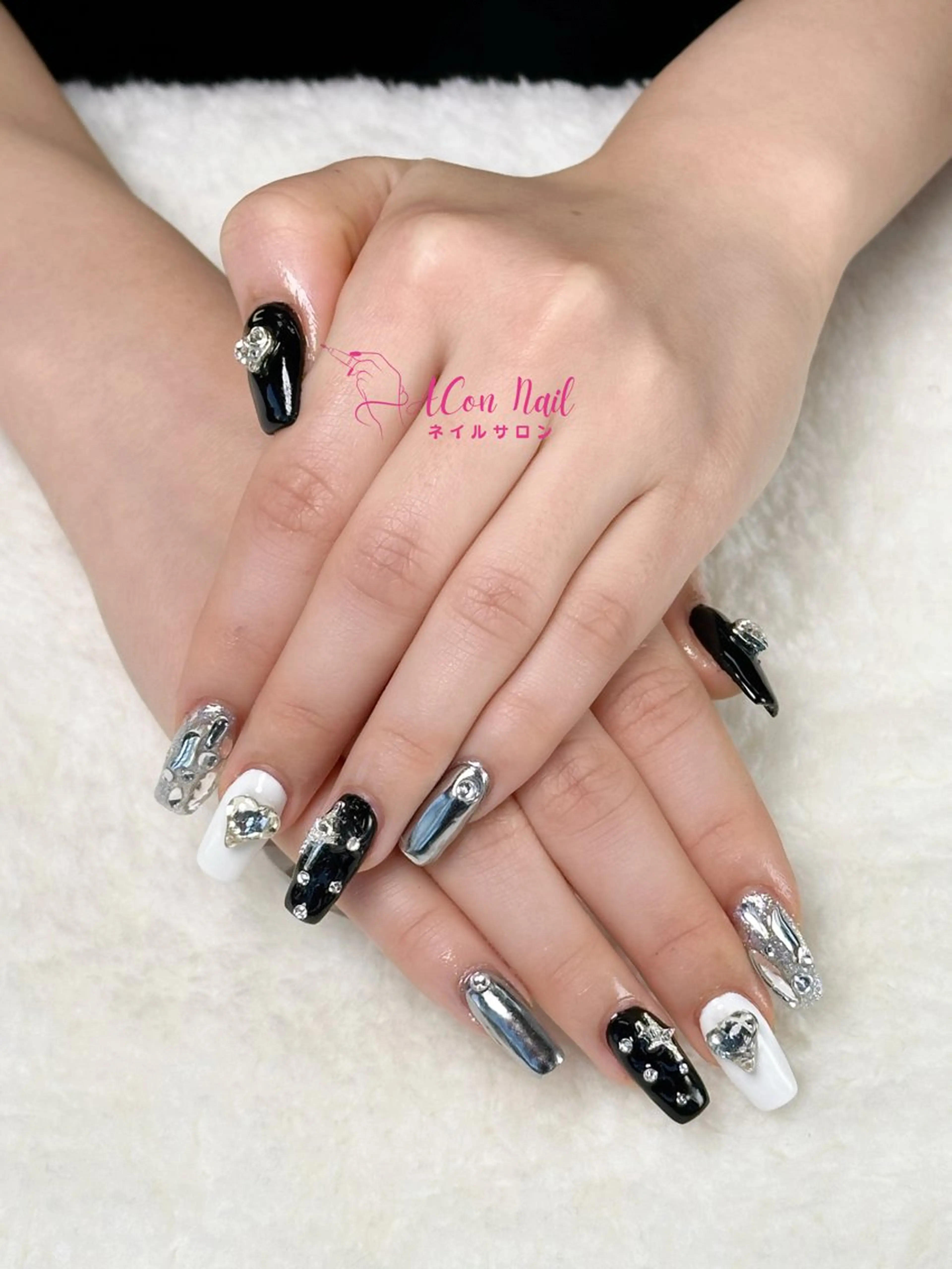 ネイル 桜ネイル 長さ出し フラワーネイル フレンチネイル ジェルネイル ACon NailSalonのネイルデザイン