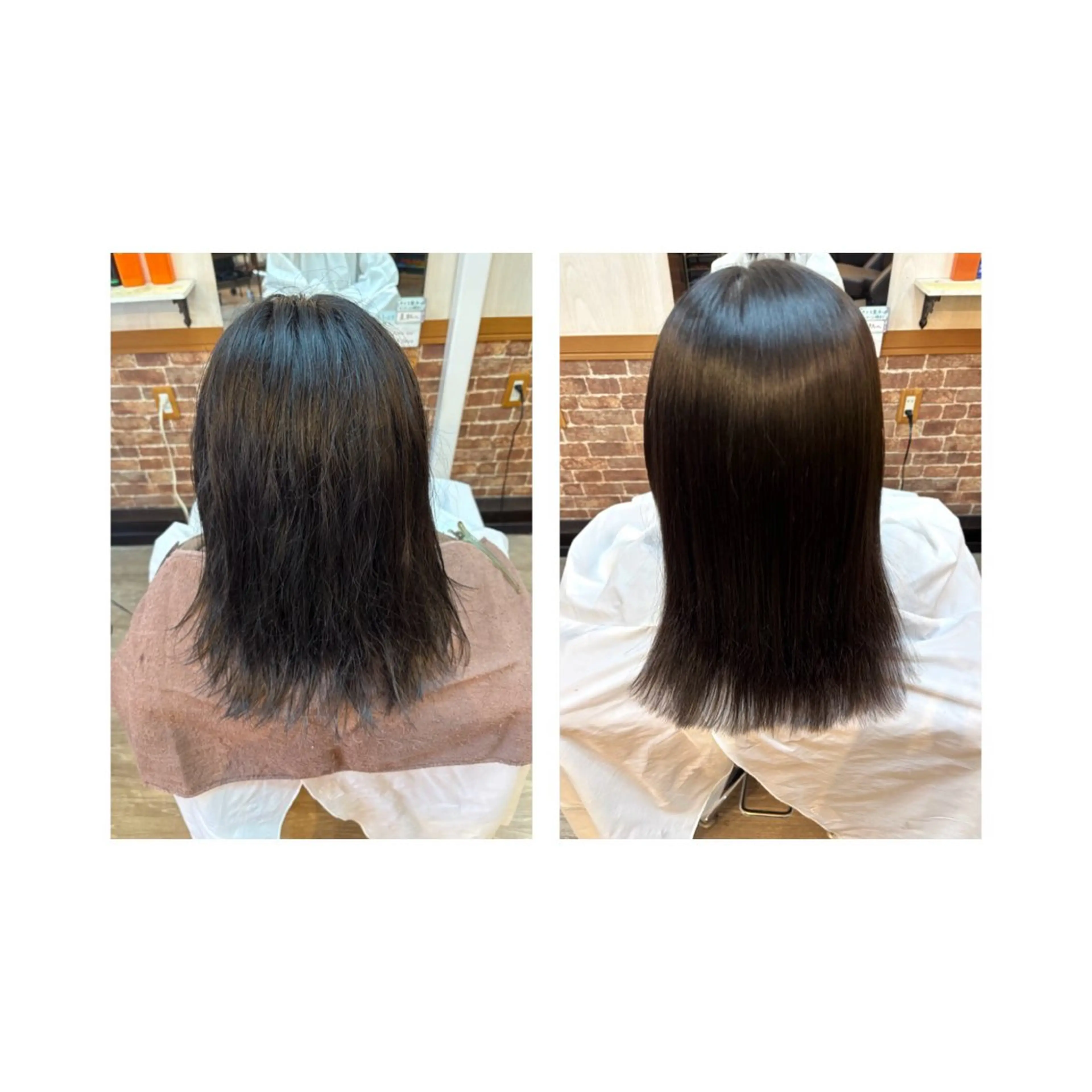 セミロング くせ毛 縮毛矯正 Honami モデル募集中のヘアスタイル