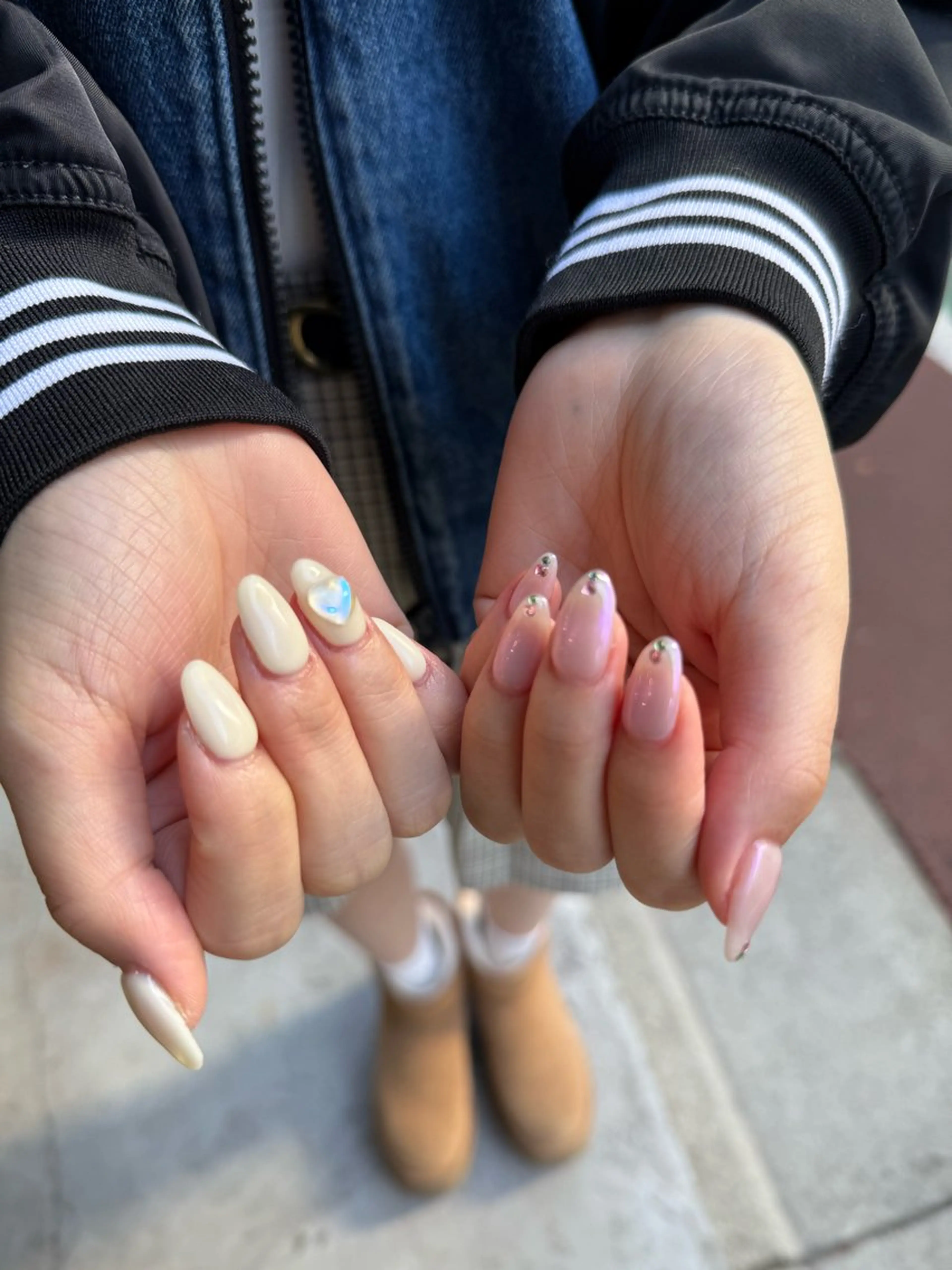 ネイル ハンドネイル ハンドケア はばすみれ🎀ﾈｲﾙ 光ﾌｪｲｼｬﾙ ﾍｱのネイルデザイン