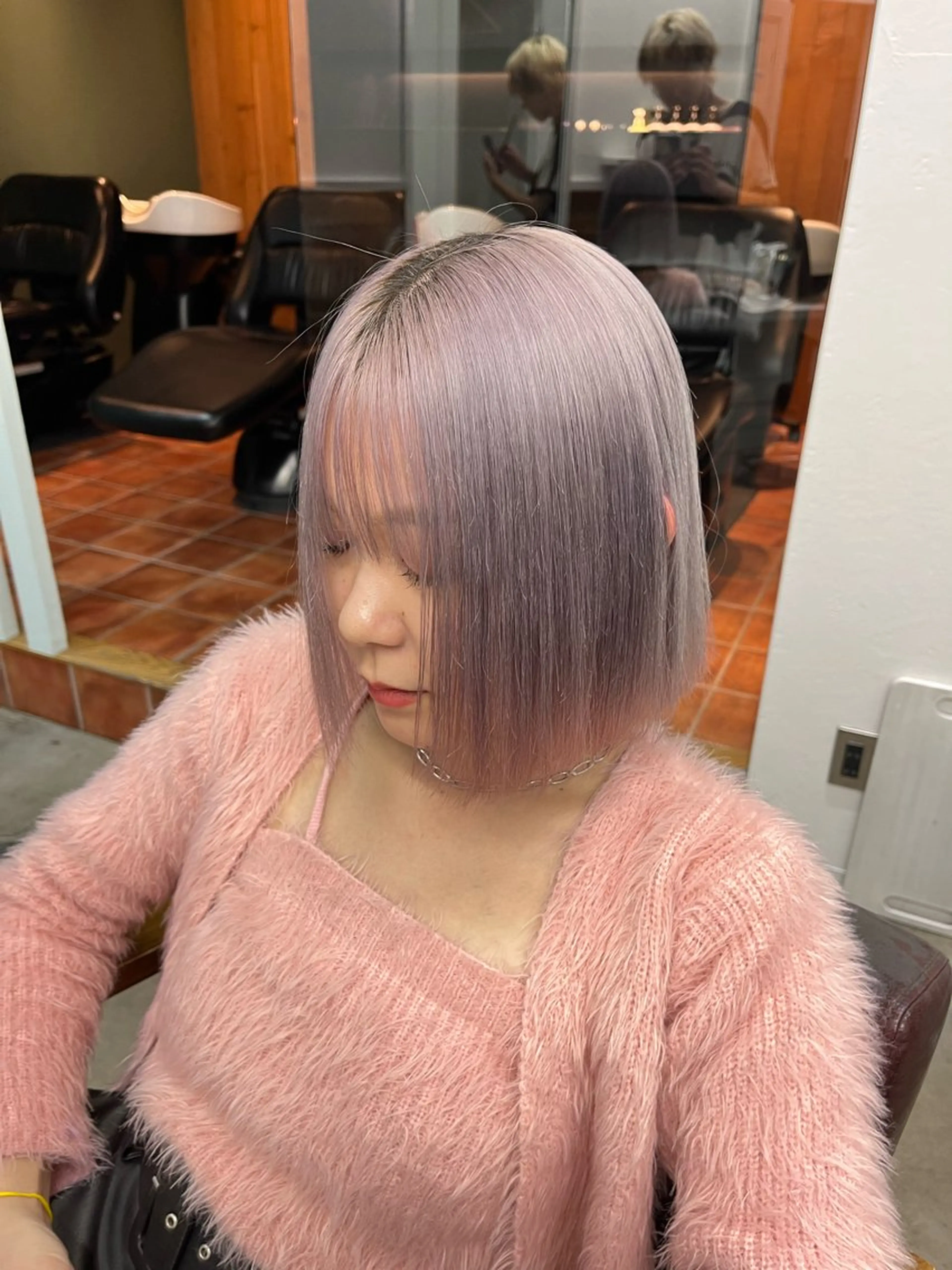 カラー ブリーチ シルバー ブリーチ/縮毛矯正 ❤️‍🔥シンノスケのヘアスタイル